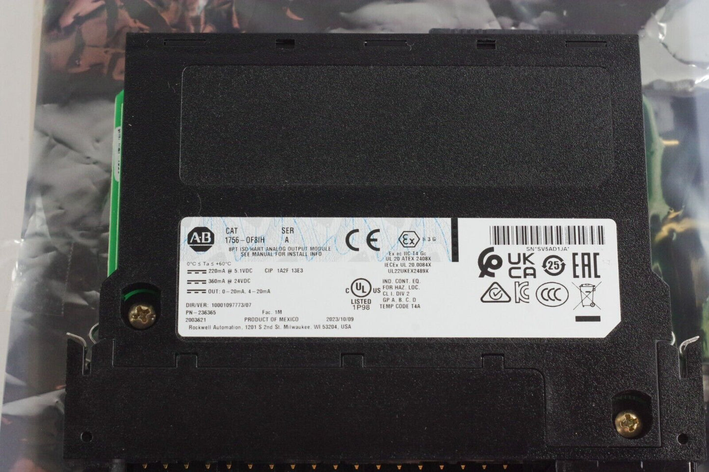 Allen Bradley 1756-OF8IH Ser A ControlLogix 8-Point HART Analog Output Module