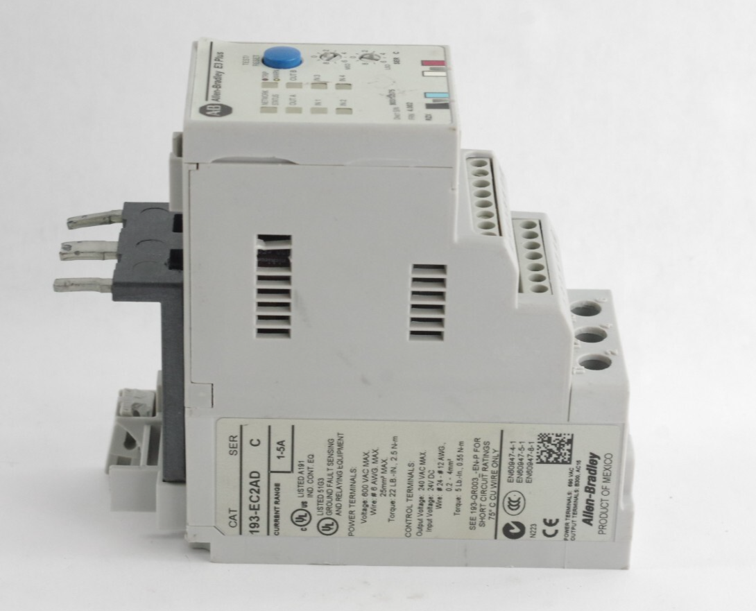 Allen Bradley 193-EC2AD /C E3 Plus Electronic Motor Protection Relay 1-5A