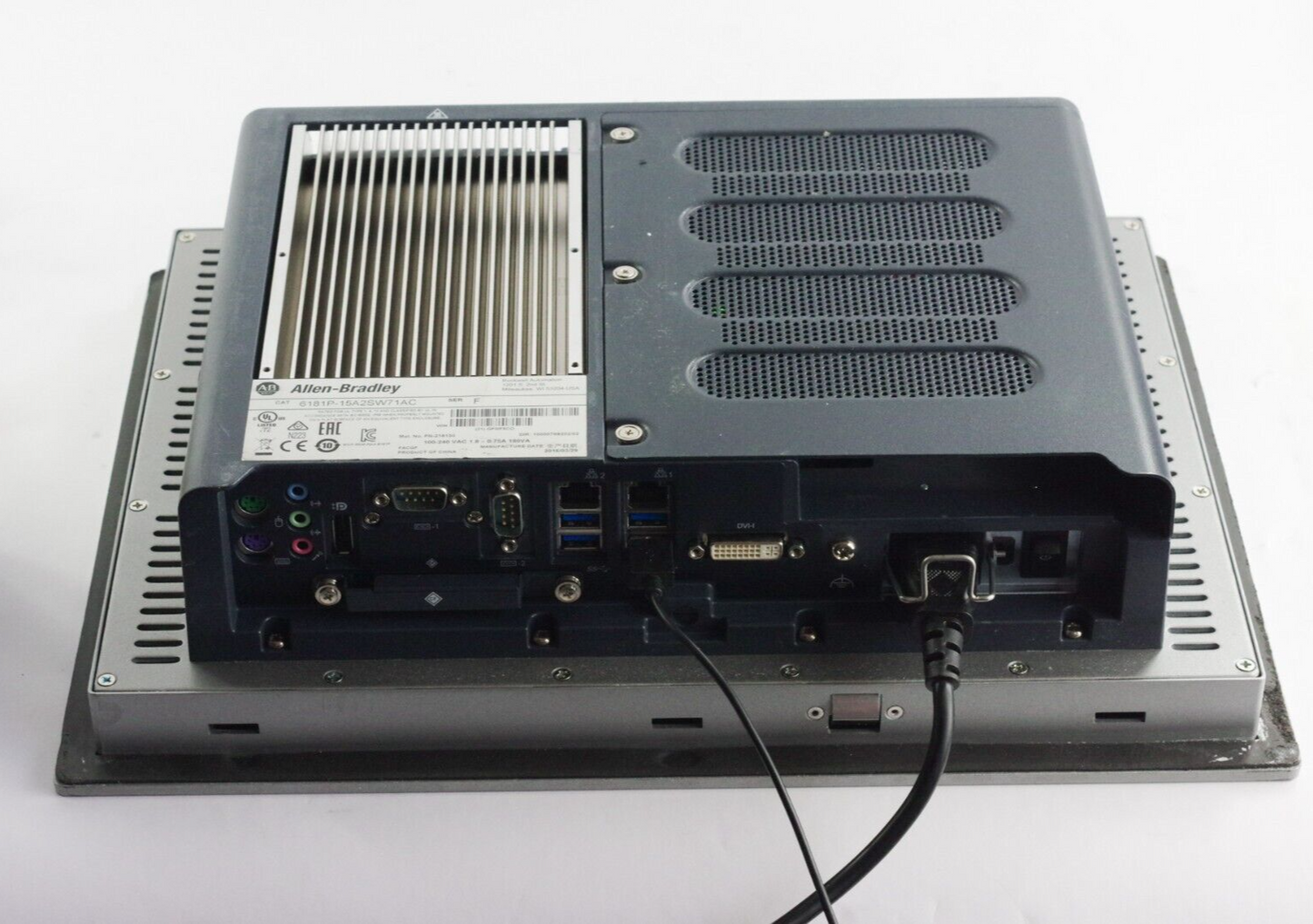 Allen Bradley 6181P-15A2SW71AC Ser F 100-240VAC 1.8-0.75A Display Computer