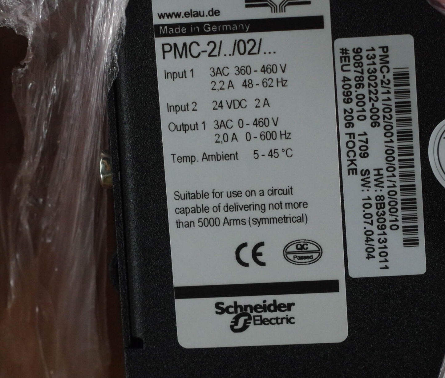 Elau PacDrive PMC-2 PMC-2/11/02/001/00/01/10/00/10 Servo 13130222 - New Surplus