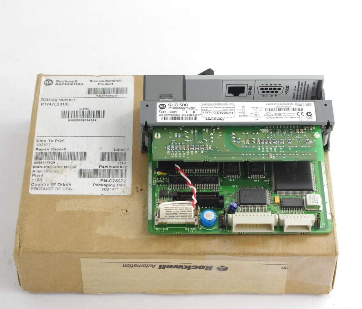 Allen Bradley 1747-L531 /E Processor Module 1747L531 AB Remanufactured (Genuine)
