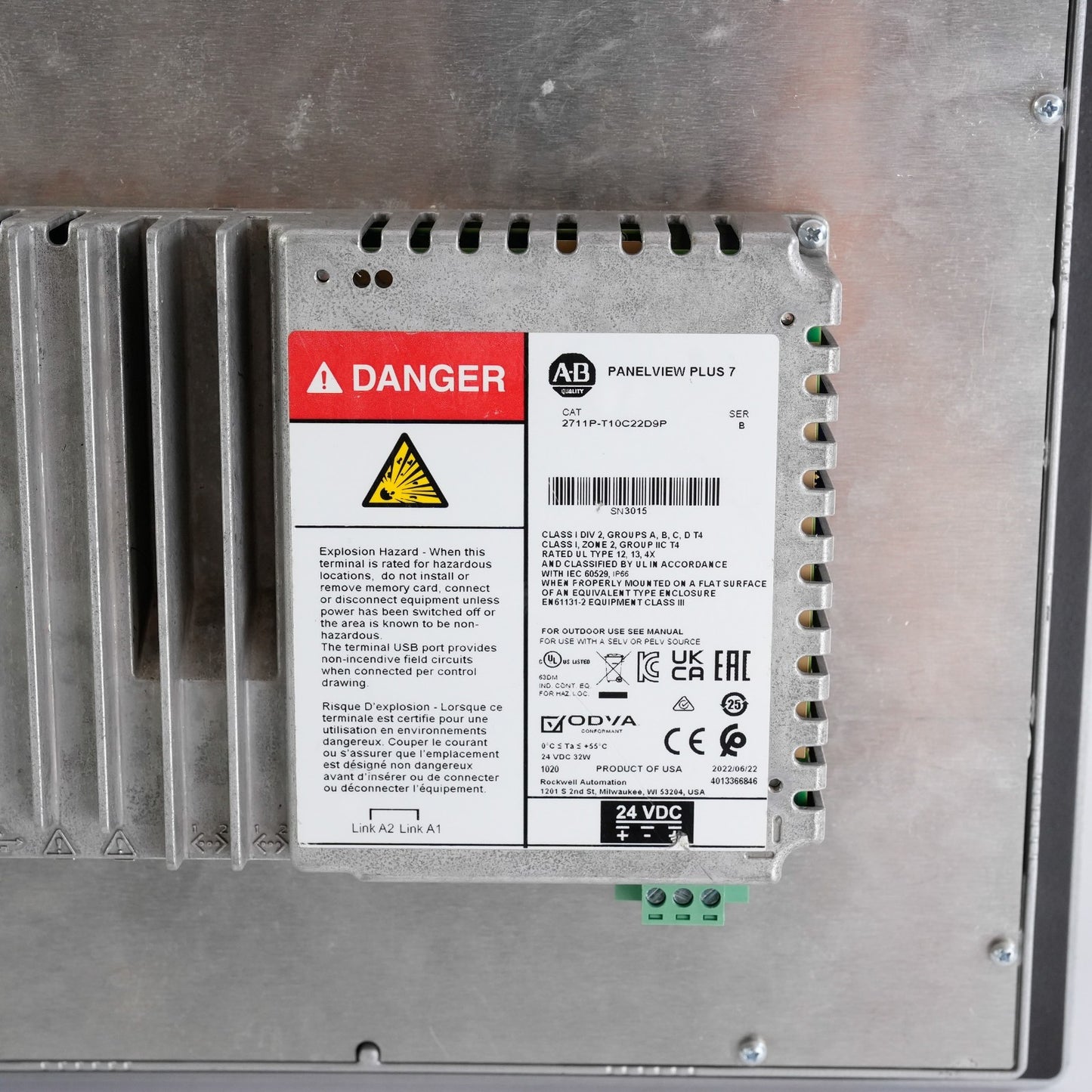Allen Bradley 2711P-T10C22D9P /B PanelView Plus 7 Operator Interface Series B