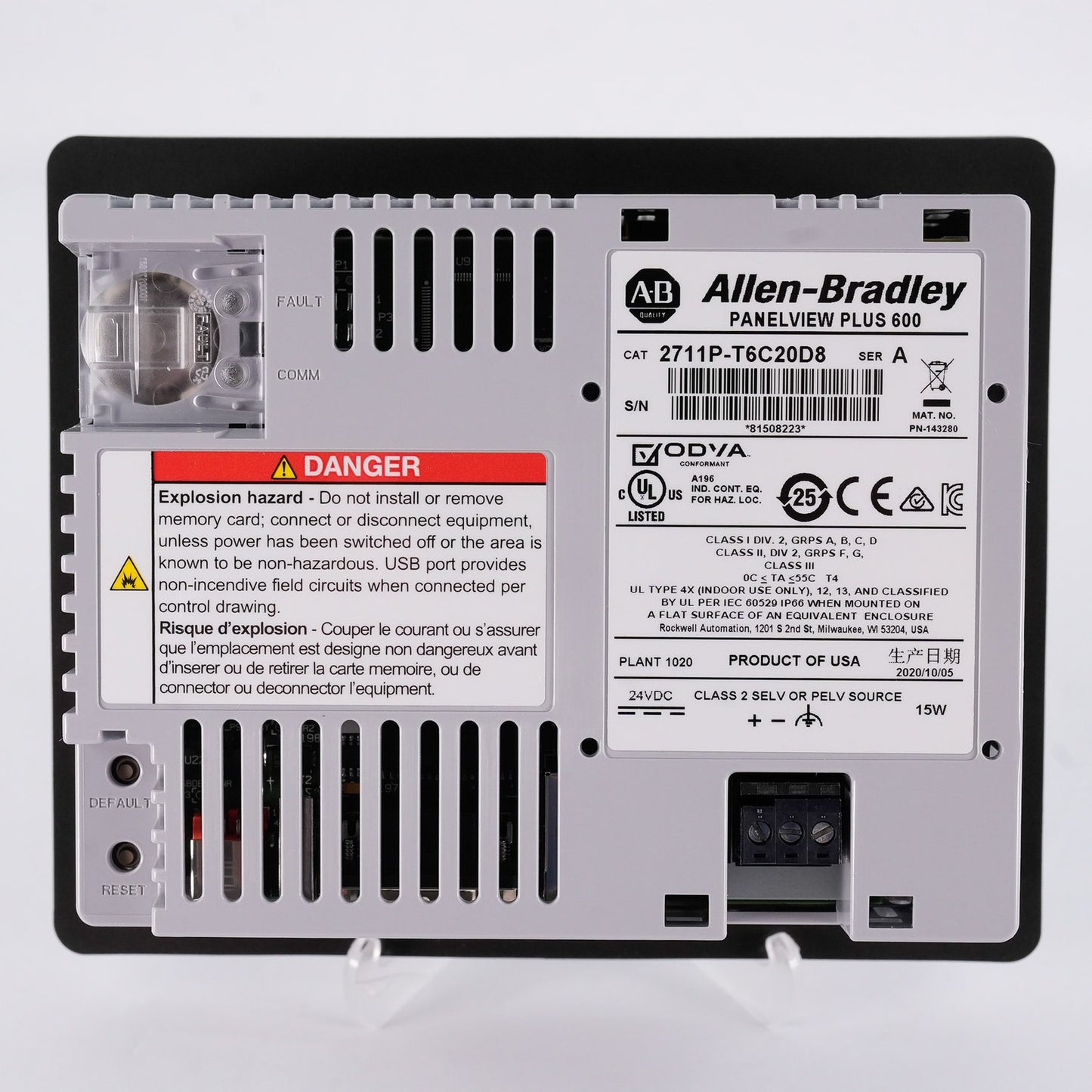 Allen Bradley 2711P-T6C20D8 /A PanelView Plus 600 HMI Display - Open Box