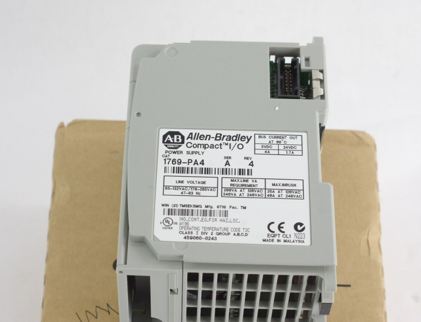 Allen Bradley 1769-PA4 Ser A Rev 4 Compact I/O Power Supply 5-24VDC 4A 1/7A