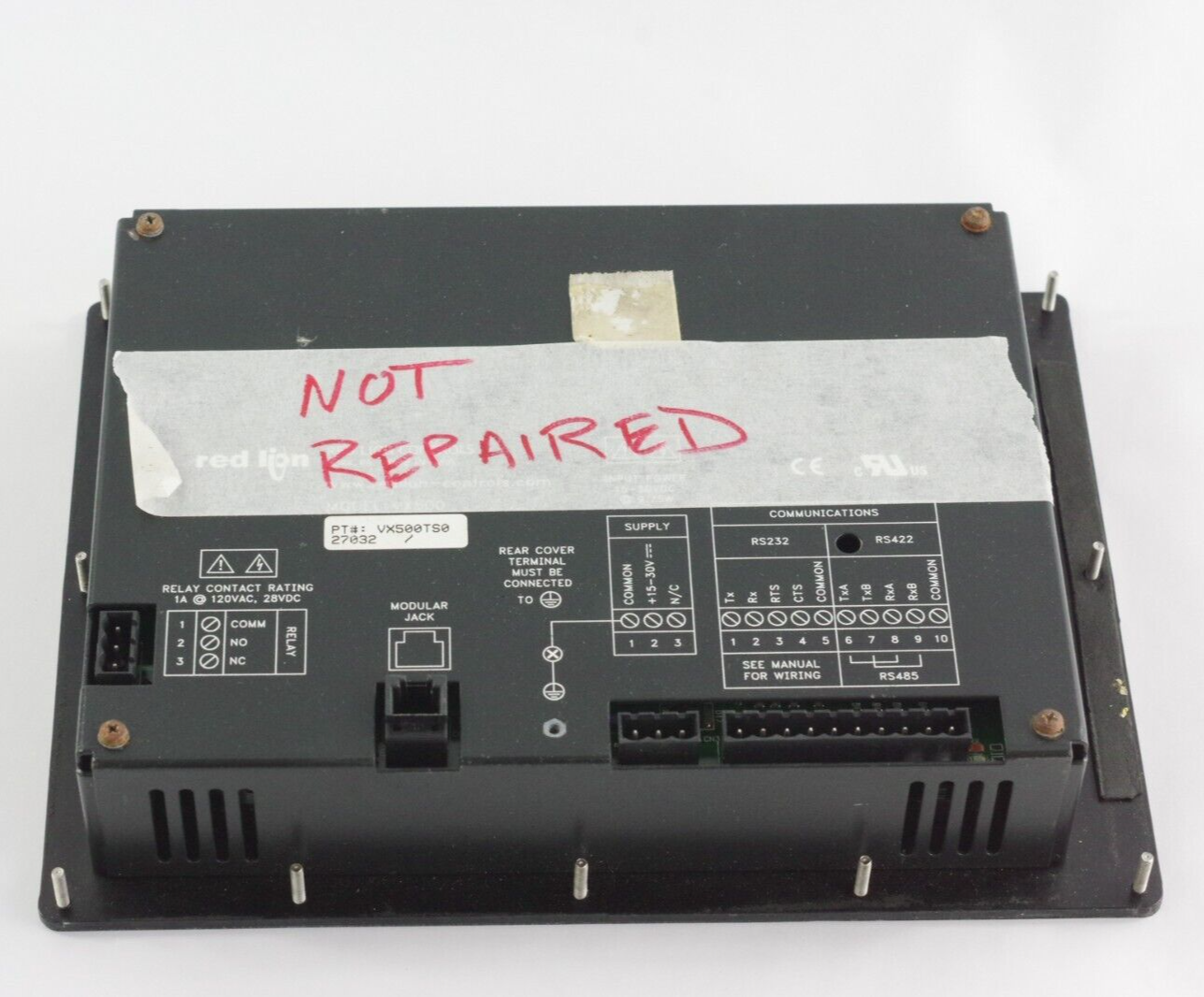 Red Lion Controls VX500 VX500TS0 Operator Terminal - For Parts