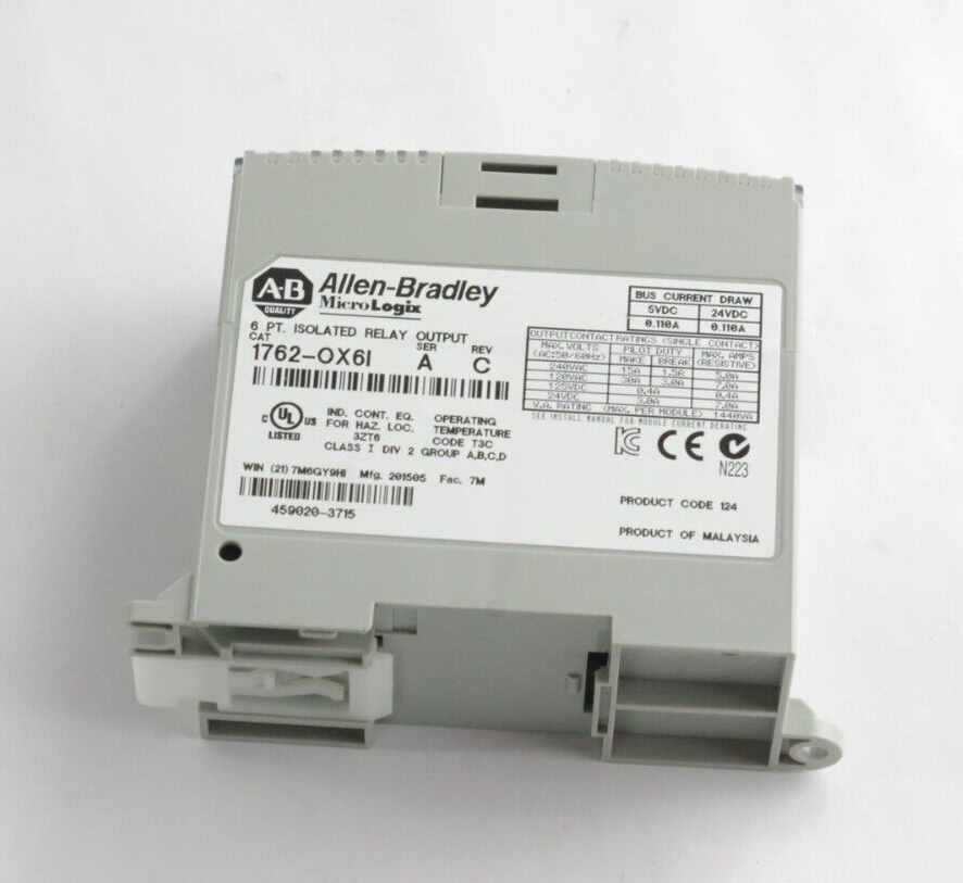 Allen Bradley 1762-OX6I Ser A Rev C Output Module - 1762-0X6I / 1762-OX61