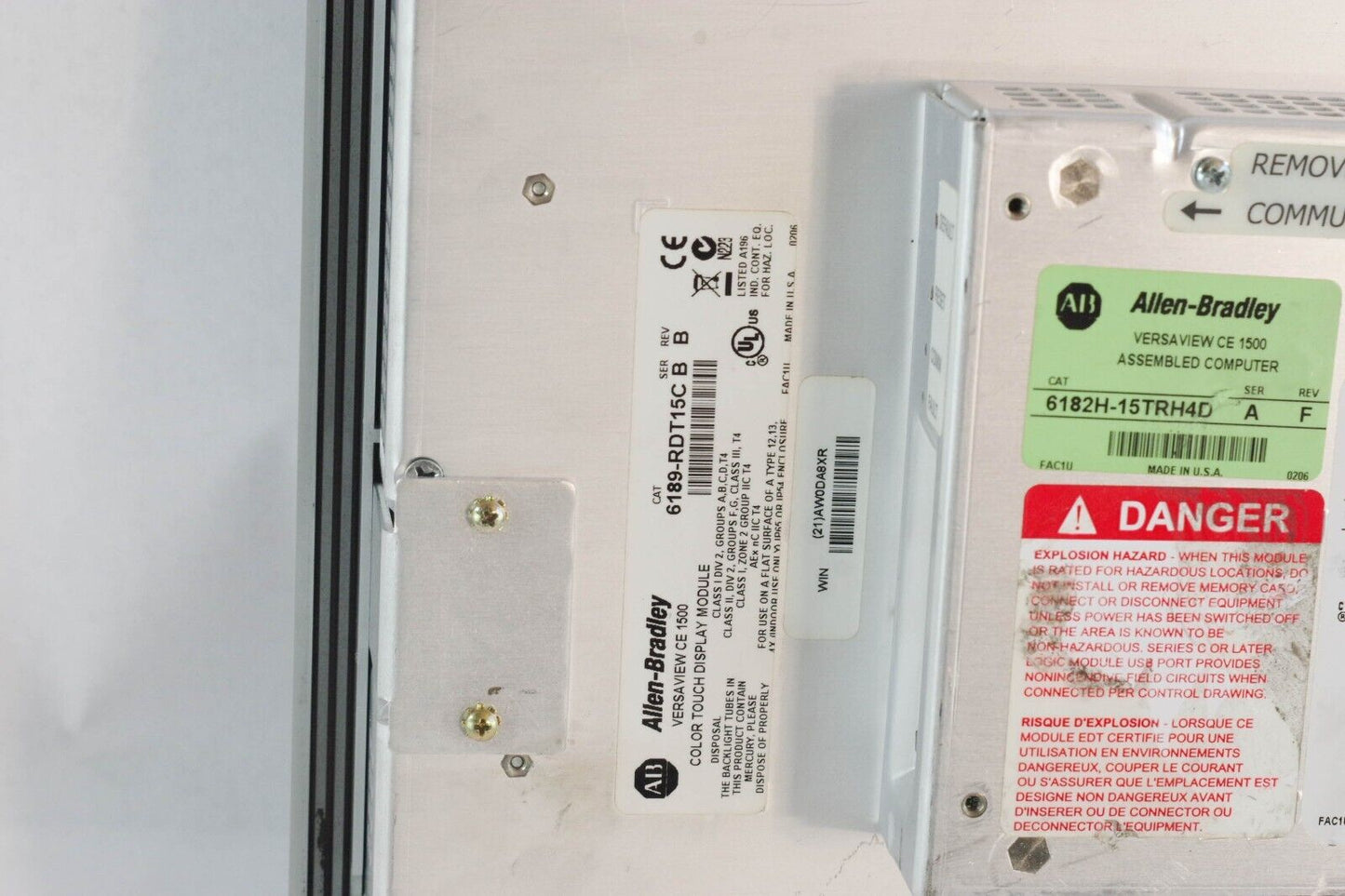 ALLEN BRADLEY 6182H-15TRH4D VersaView CE 1500 Ser A 6189-RPRH + 1 Year Warranty