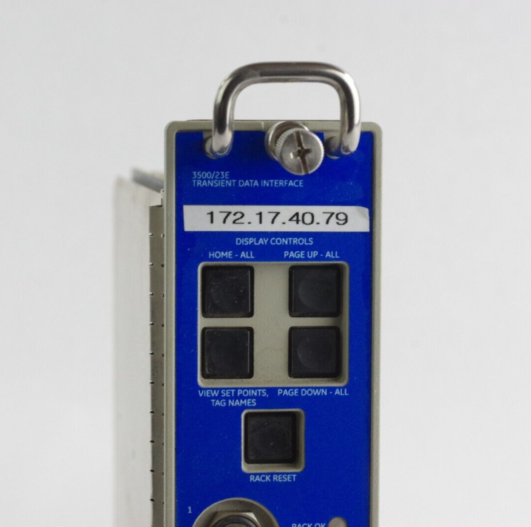 Bently Nevada 3500/23E Transient Data Interface PLC Module w/ Key