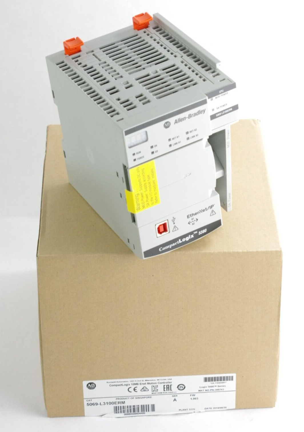Allen Bradley 5069-L3100ERM /A CompactLogix 10MB Motion Controller - Open Box