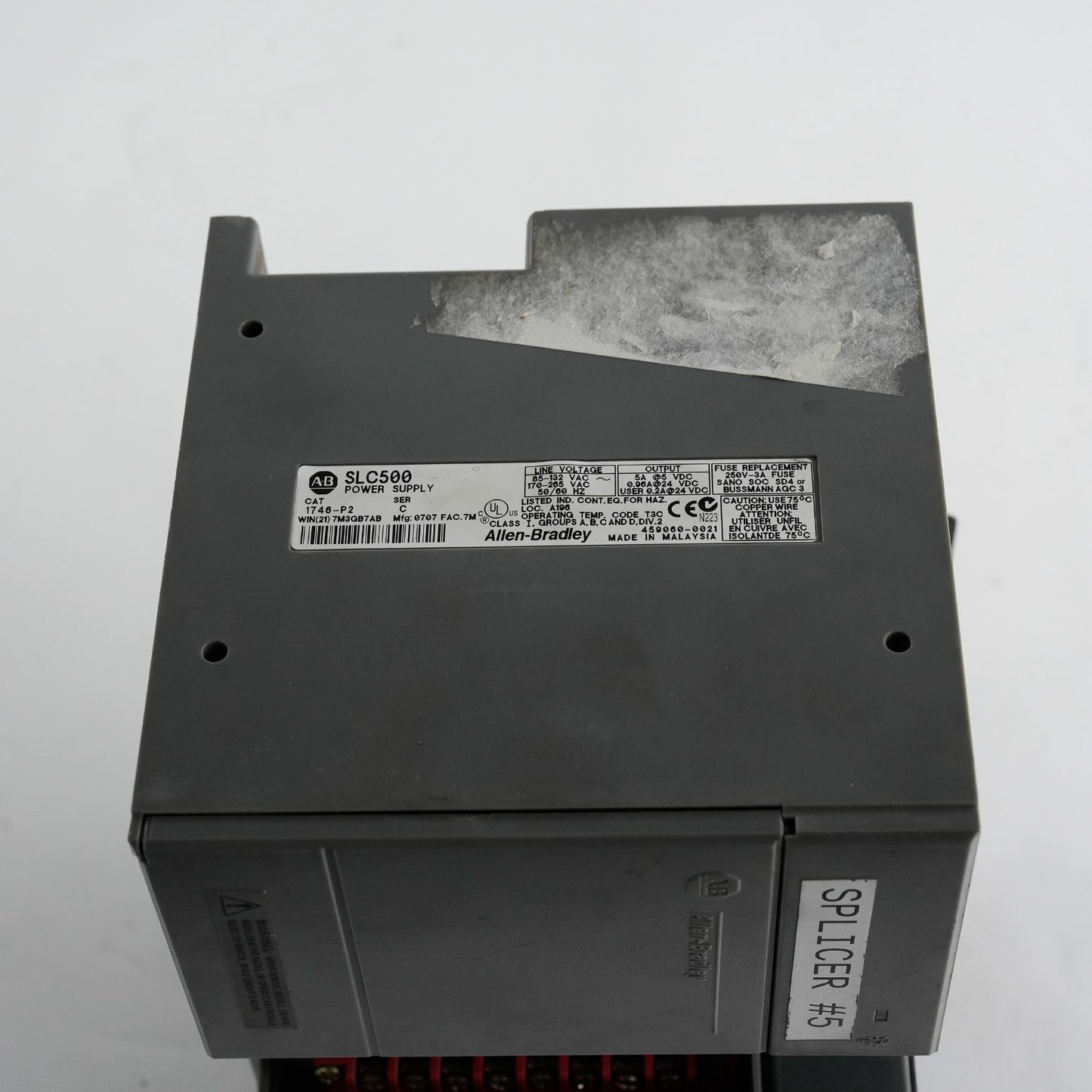 Allen Bradley 1746-P2 /C SLC 500 Power Supply Module + 1746-A4 PLC Rack