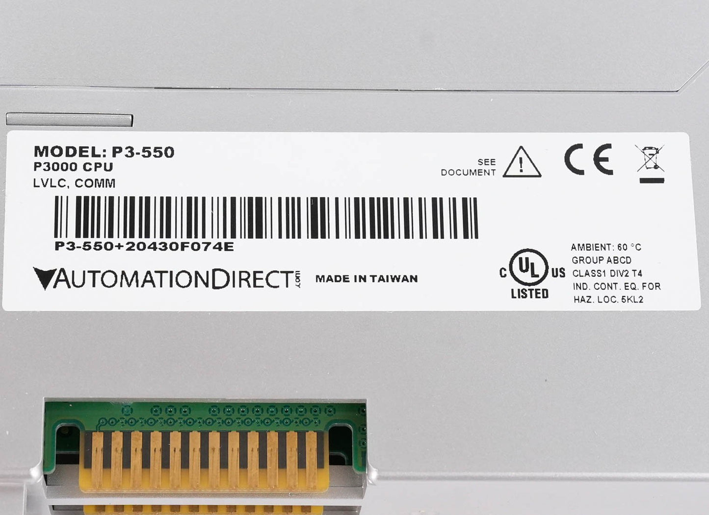 Automation Direct P3-550 Productivity3000 PLC CPU Controller 50MB Memory P3550