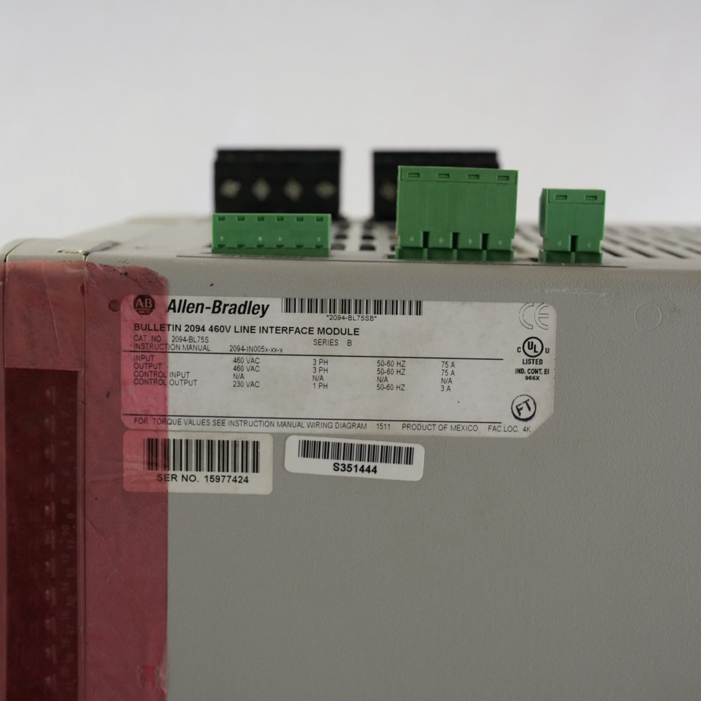 Allen Bradley 2094-BL75S /B Bulletin 2094 Line Interface Module