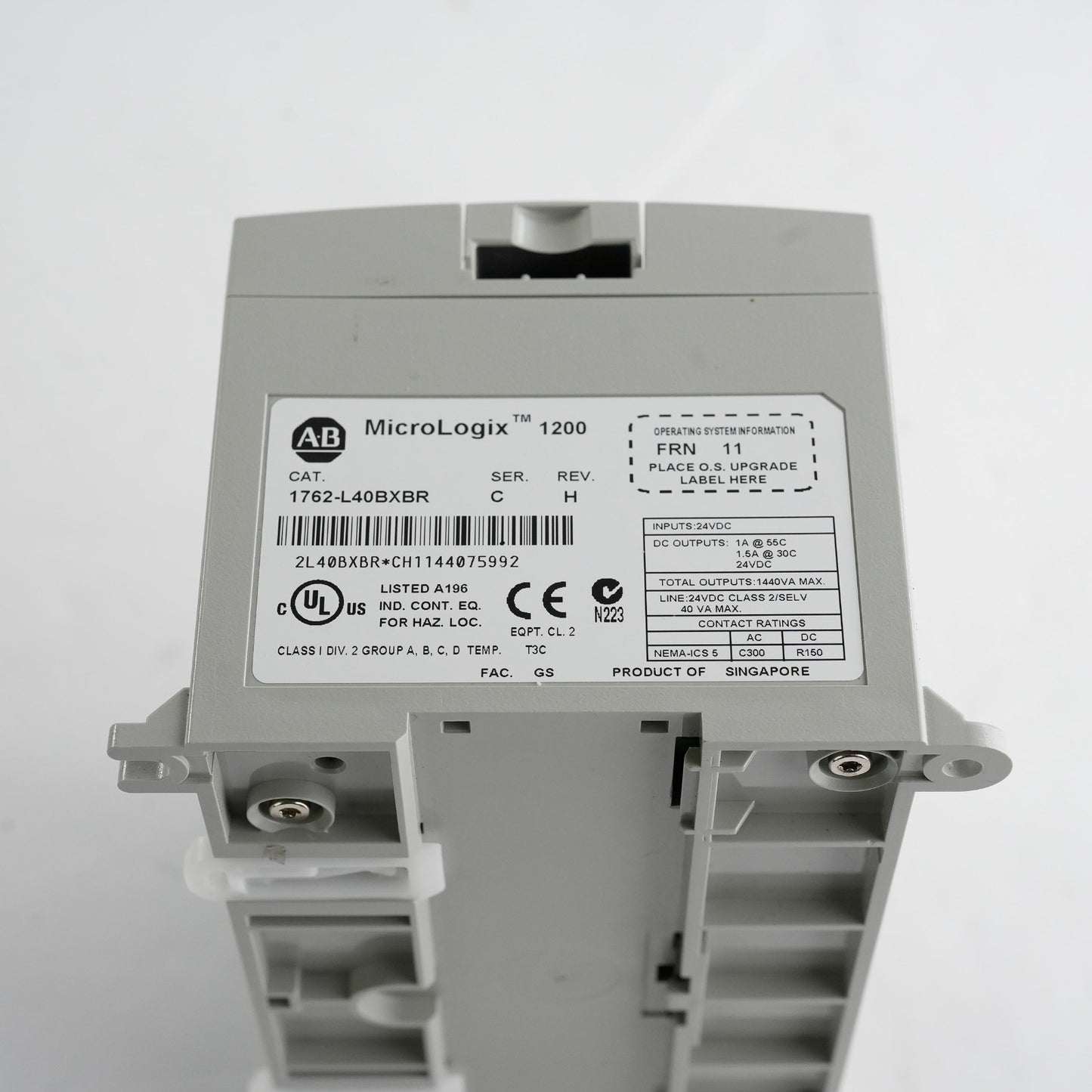 Allen Bradley 1762-L40BXBR /C Rev H MicroLogix 1200 Module 1762L40BXBR