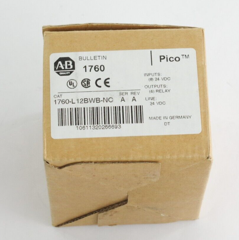Allen Bradley 1760-L12BWB-NC /A Pico Controller 8 Digital Inputs 4 Relay 24V DC
