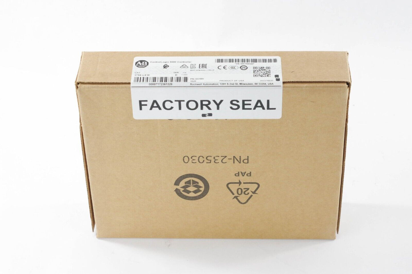 Allen-Bradley 1756-L81E /B ControlLogix Processor - New Surplus (Sealed)