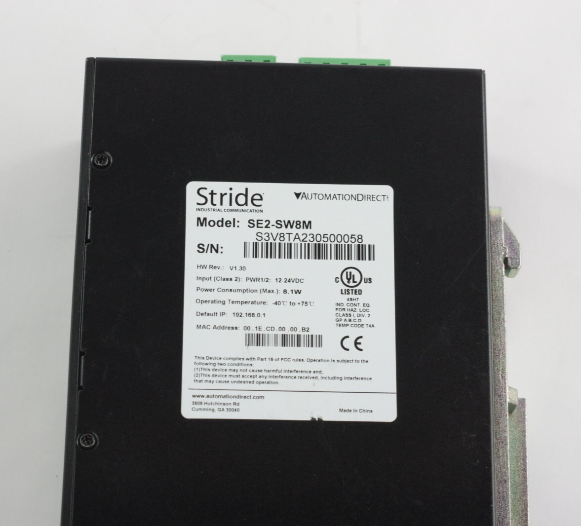 Automation Direct Stride SE2-SW8M 8 Port Industrial Managed Ethernet Switch