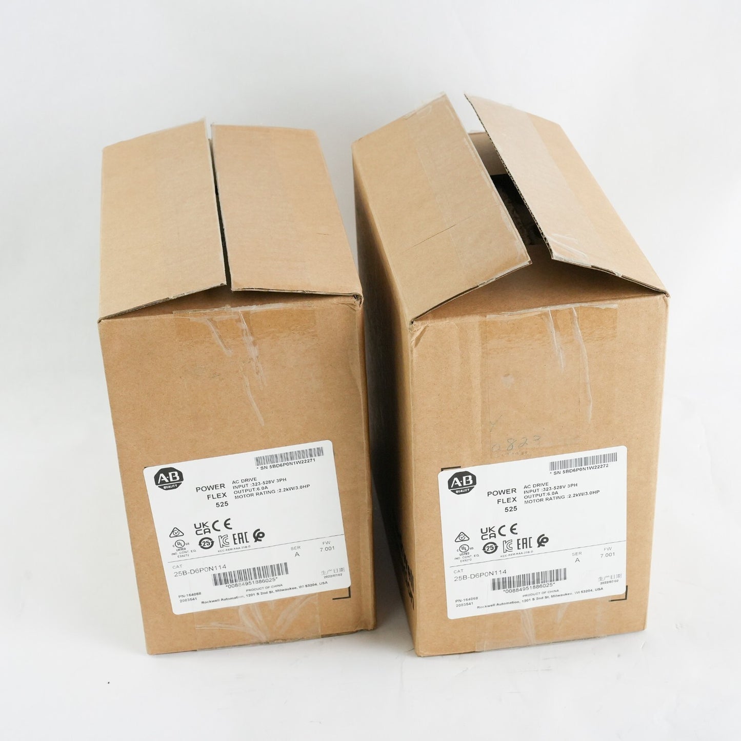 Allen-Bradley 25B-D6P0N114 /A PowerFlex 525 AC Drive 480V 3.0HP - Open Box