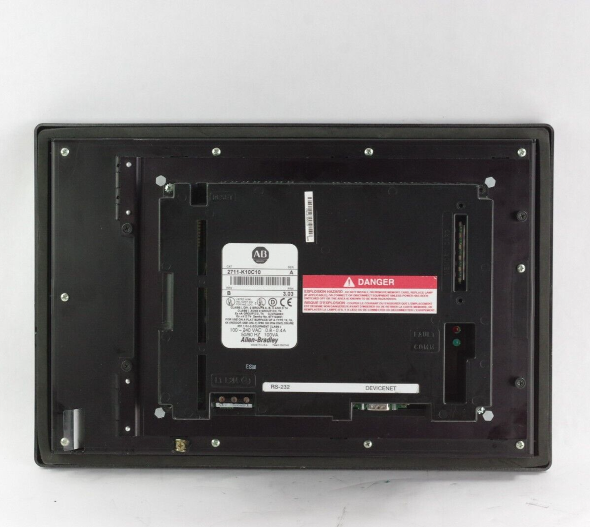 Allen-Bradley 2711-K10C10 Ser A Rev B FRN 3.03 Panelview 1000 Terminal