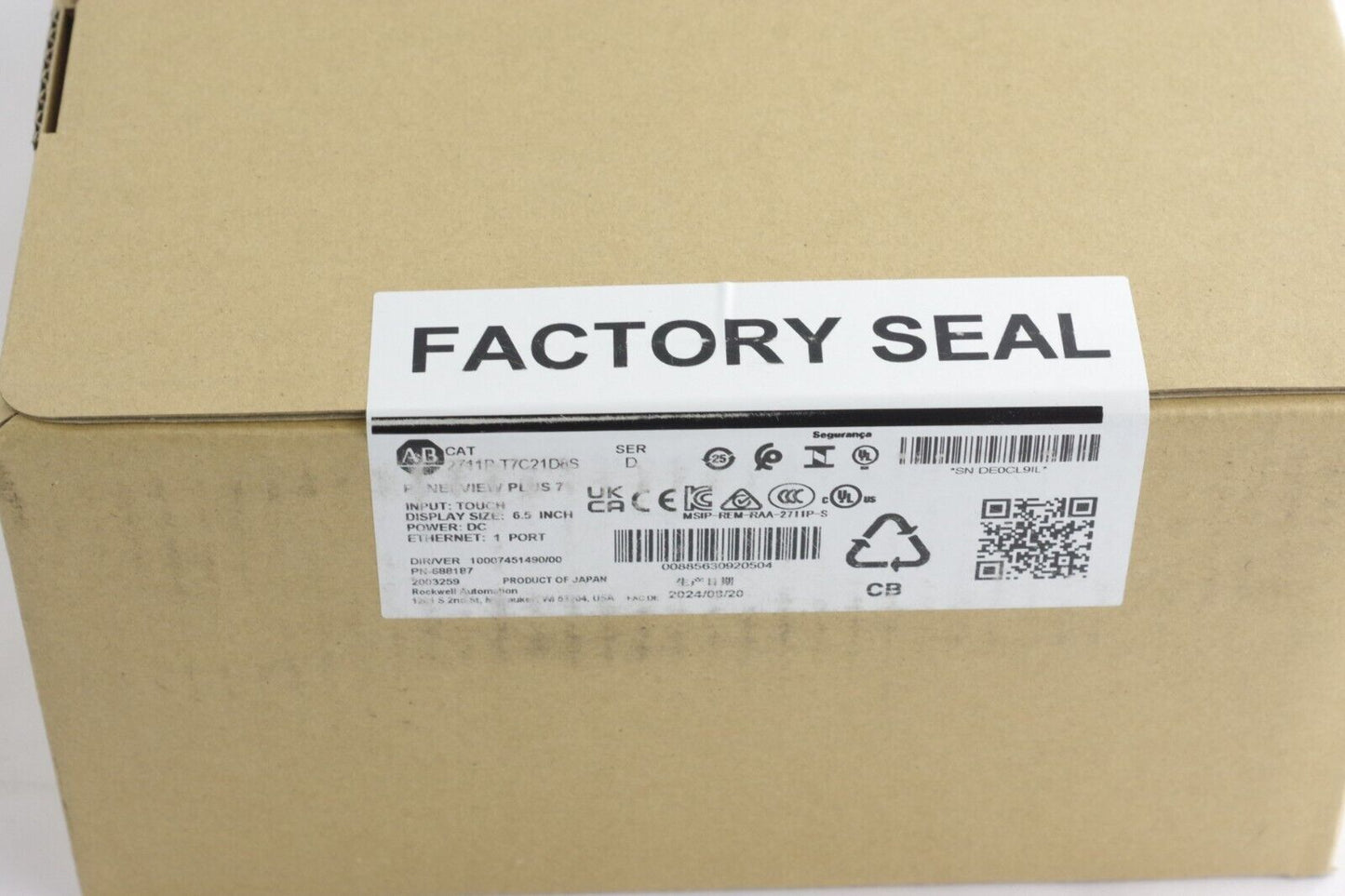 Allen Bradley 2711P-T7C21D8S /D HMI Panelview Plus 7 Terminal - Sealed Surplus