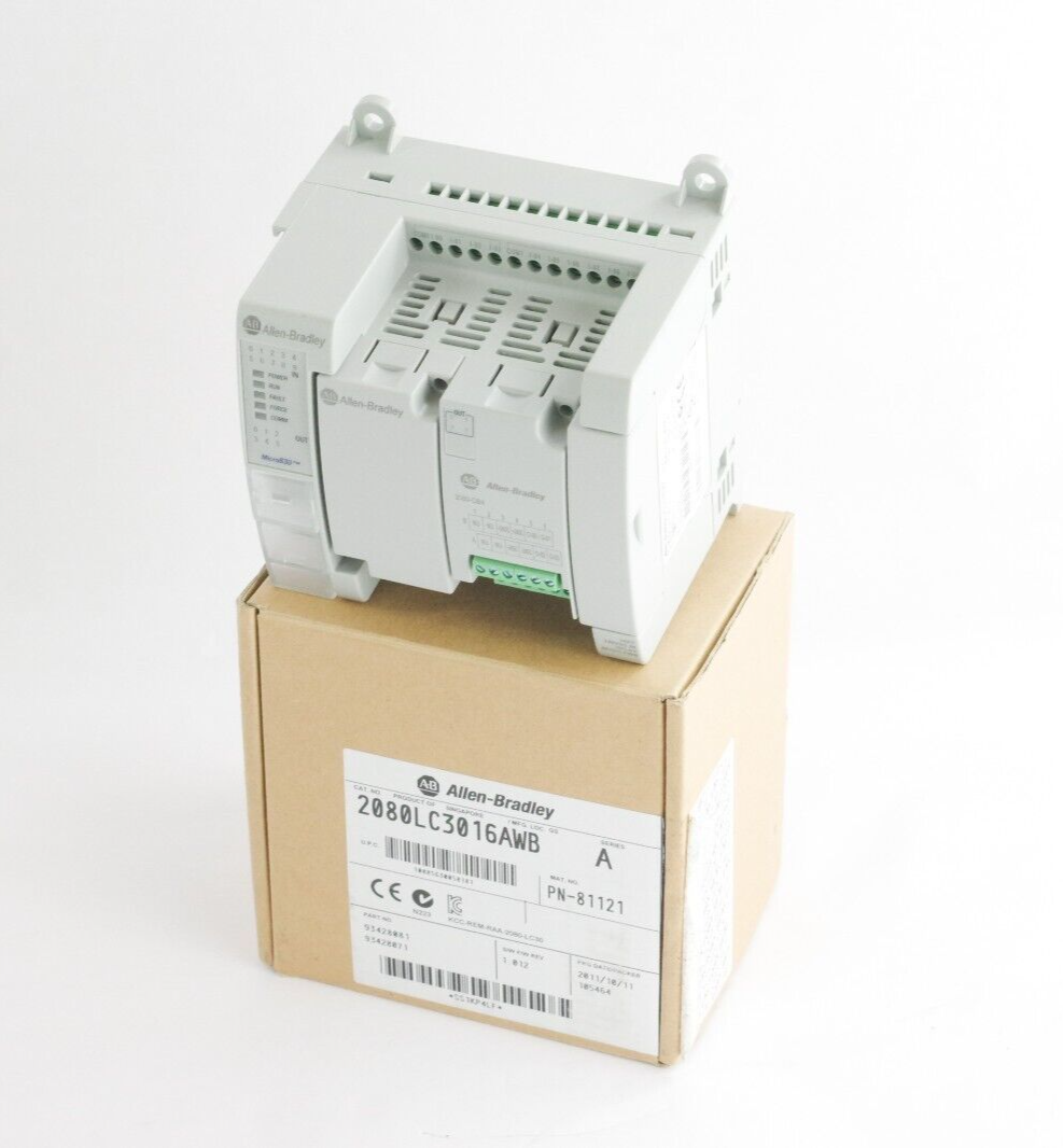 Allen Bradley 2080LC3016AWB /B Micro830 Controller 2080-LC30-16AWB + OB4