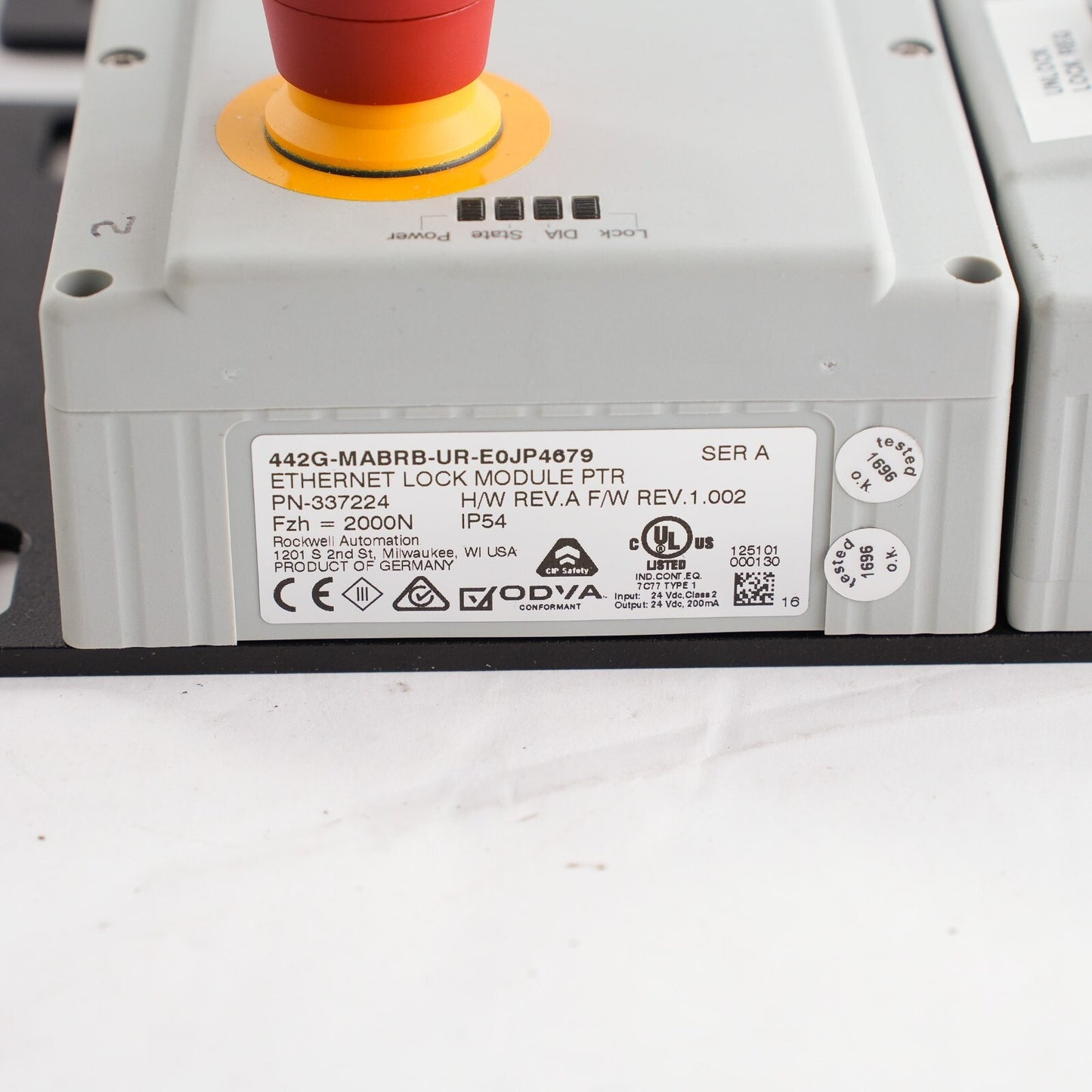 Allen Bradley 442G-MABRB-UR-E0JP4679 Ethernet Lock Module PTR PN-337224 44G-MABH
