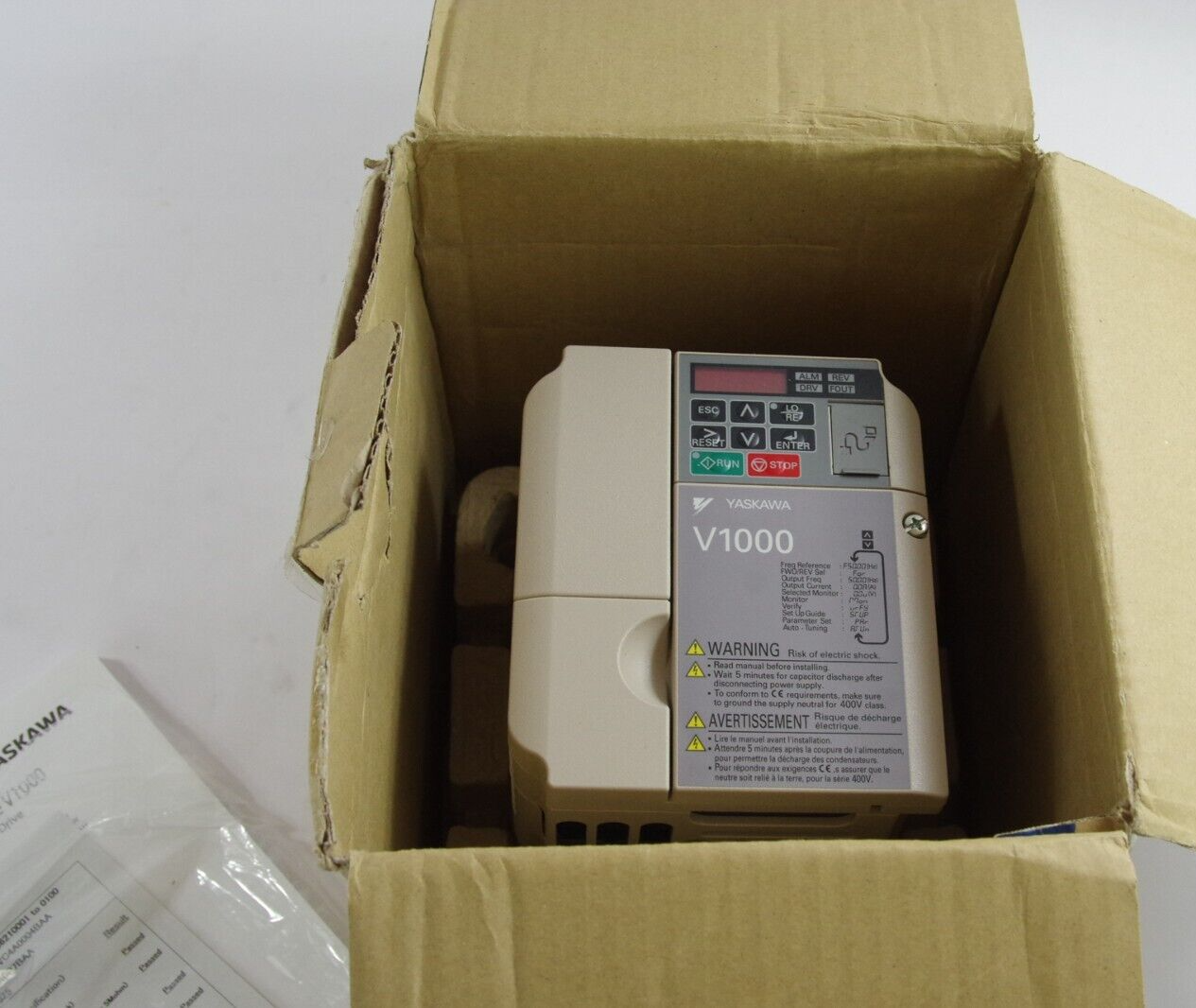 Yaskawa V1000 CIMR-VC4A0004BAA AC Drive REV. A