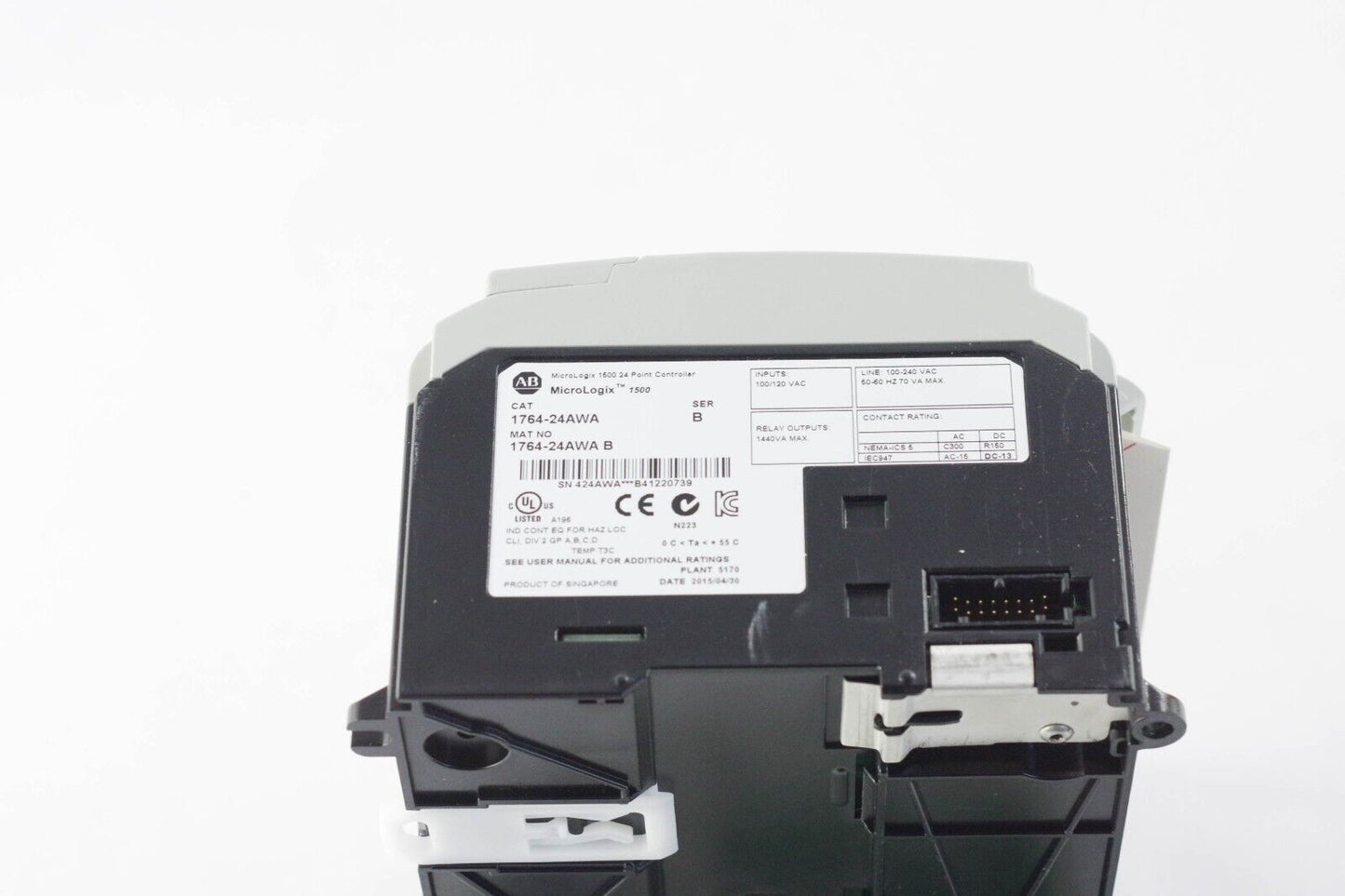 Allen-Bradley 1764-24AWA /B MicroLogix 1500 Base Unit Ser B + ECR - Excellent