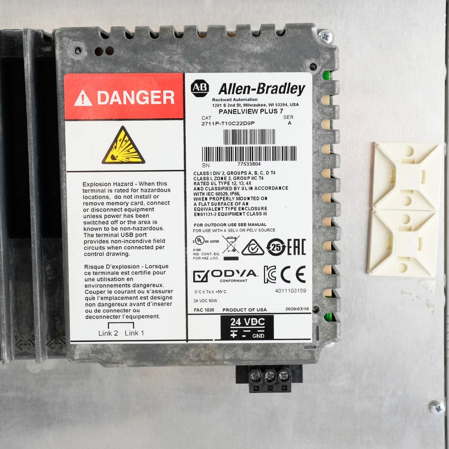 Allen Bradley 2711P-T10C22D9P /A Panelview Plus 7 Operator Interface Panel