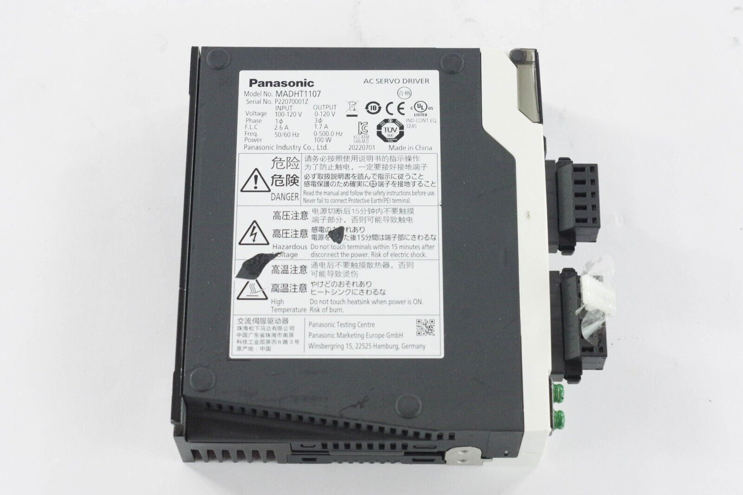 Panasonic MADHT1107 AC Servo Drive - New Without Box