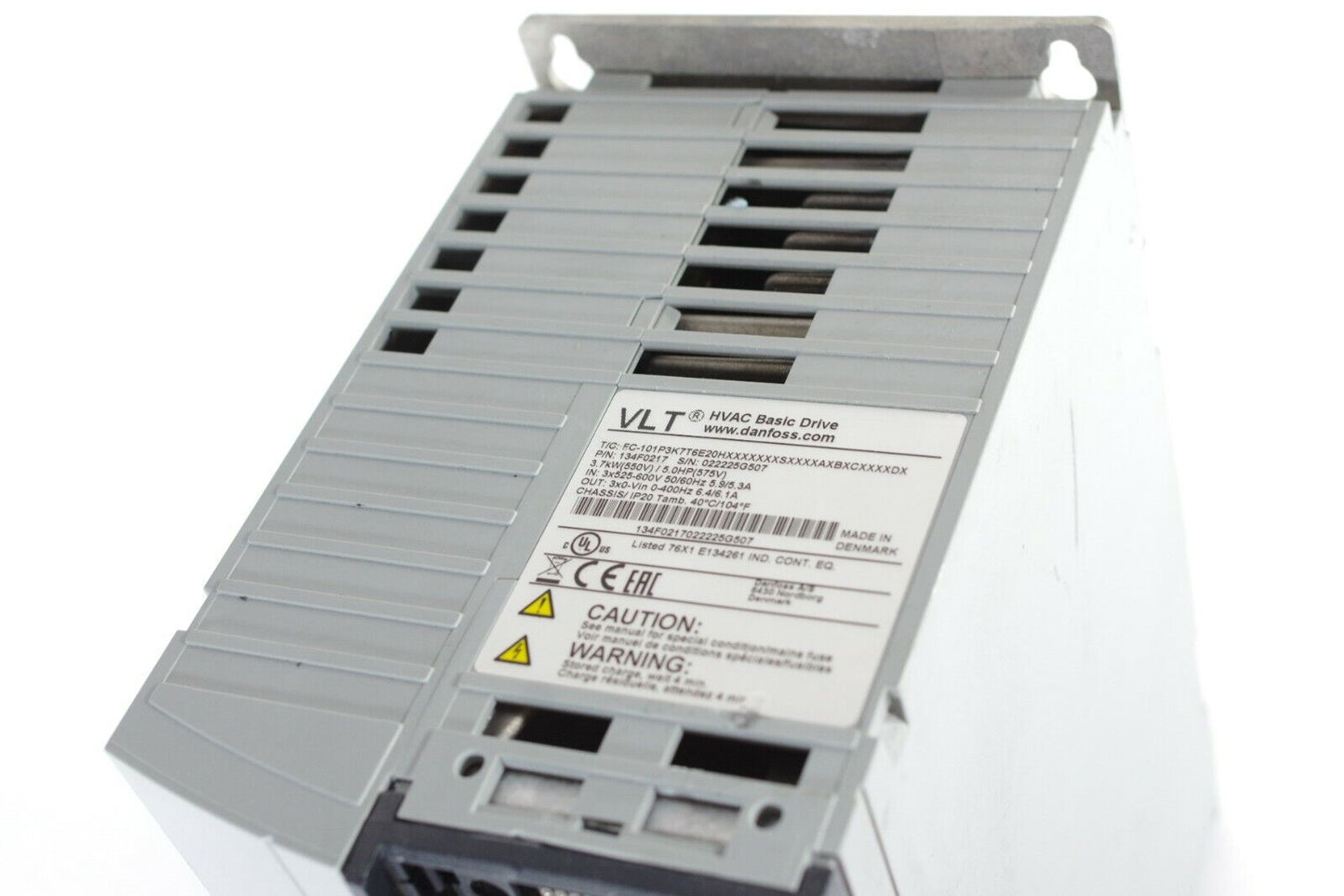 DANFOSS VLT HVAC BASIC Drive FC-101p3k7T6E20H 134F0217 5hp FC-101 3.7 KW / 5.0