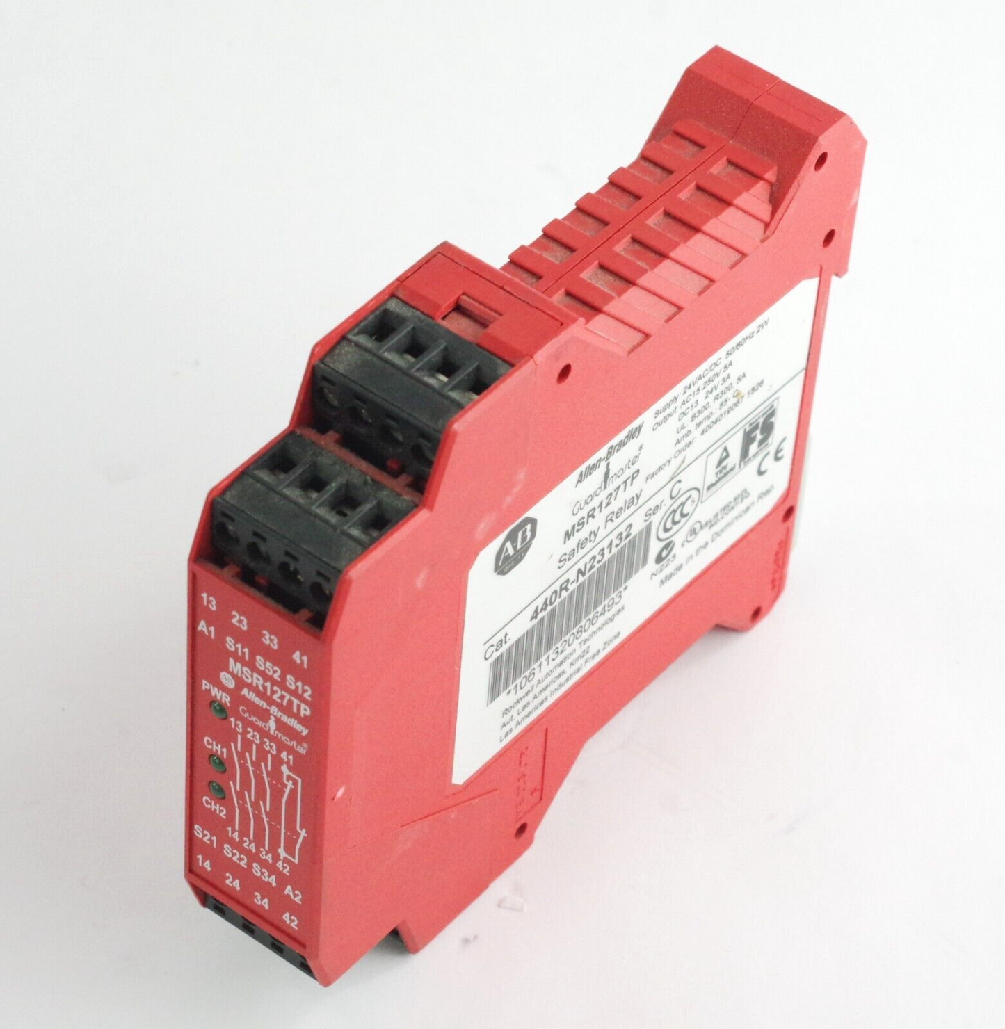 Allen Bradley 440R-N23132 Ser C Guardmaster Safety Relay 24V AC/DC MSR127TP