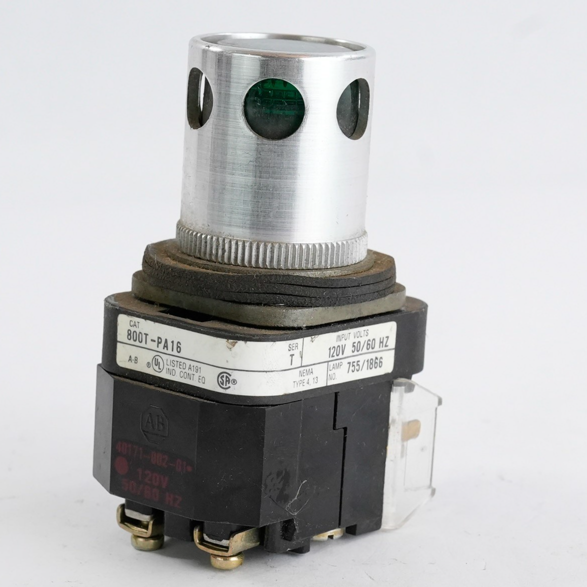 Allen Bradley 800T-PA16 /T Push Button Green 120VAC 50/60Hz 800TPA16