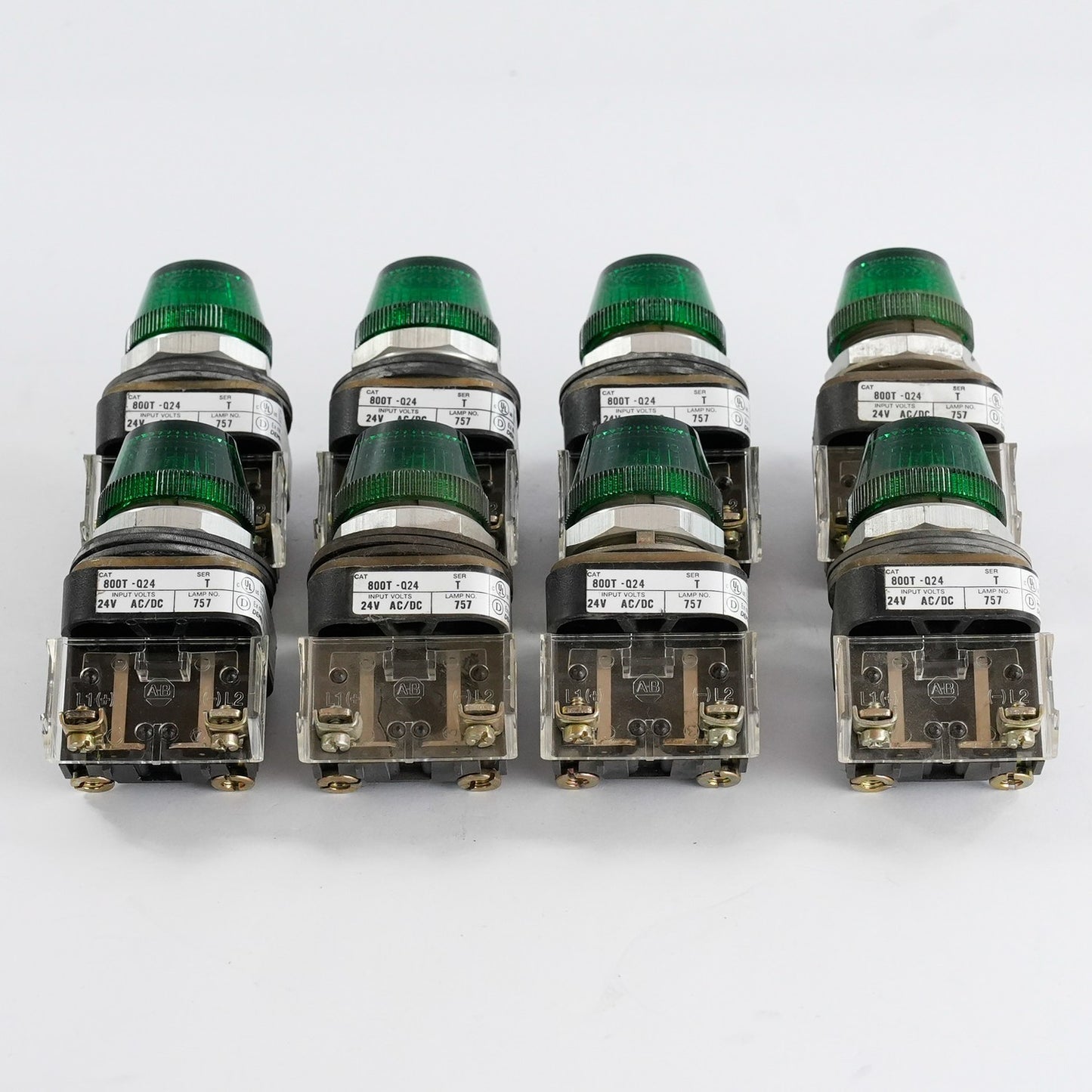 Allen Bradley 800T-Q24 /T Green Illuminated Pilot Light 24VAC/DC 800TQ24