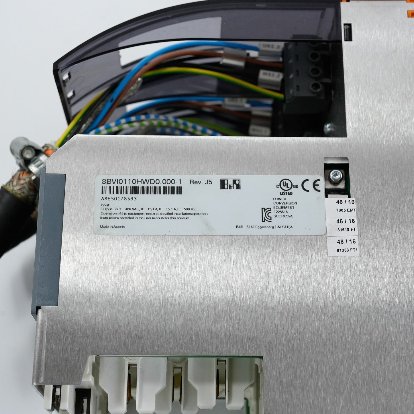 B&R Automation 8BVI0110HWD0.000-1 Rev. J5 Inverter Module 8BVI0110HWD0.0001