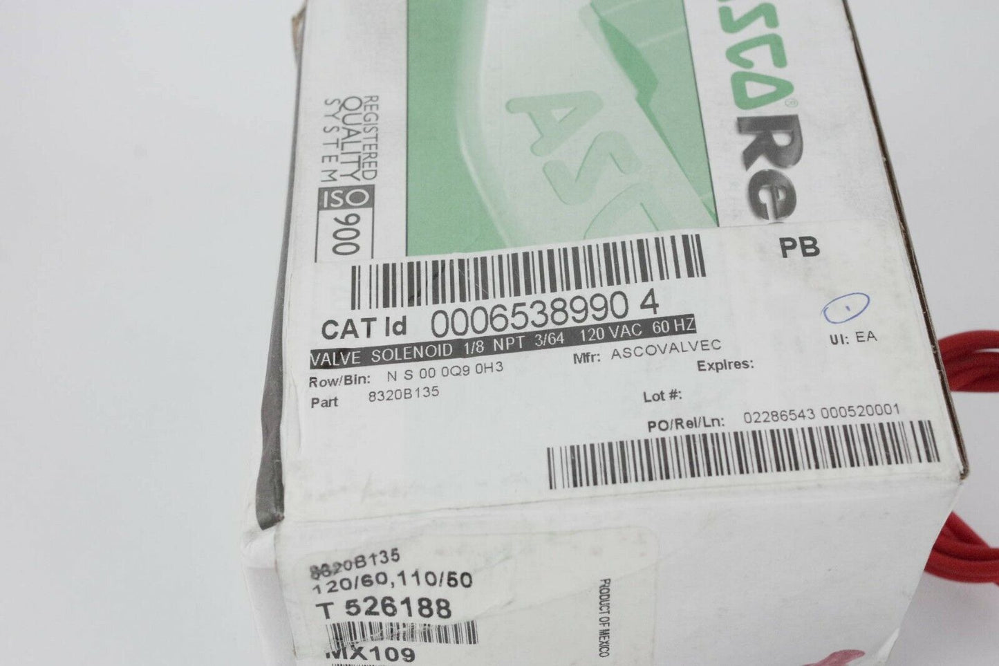 NEW ASCO MX109 Red Hat Solenoid Valve T 815797 120V 1/8 npt T526188 8320b135
