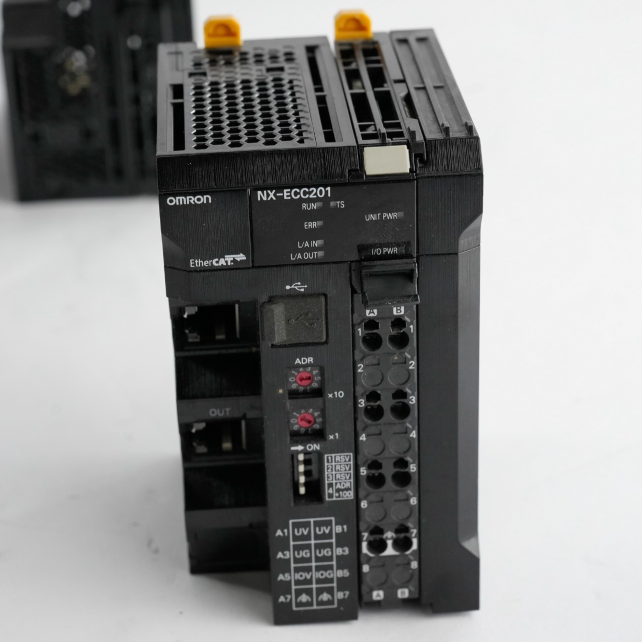 Omron NX-ECC201 EtherCat Communication Coupler DIN Rail 4A 24VDC 10W NX Series