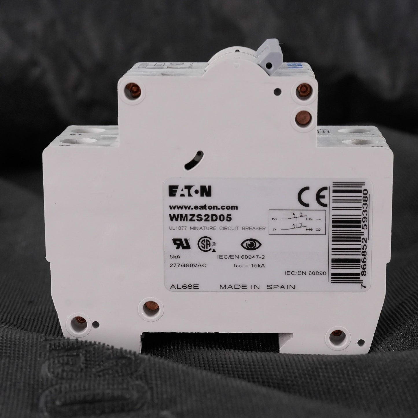 EATON WMZS2D05 2-Pole Miniature Circuit Breaker 5A 480Y/277VAC