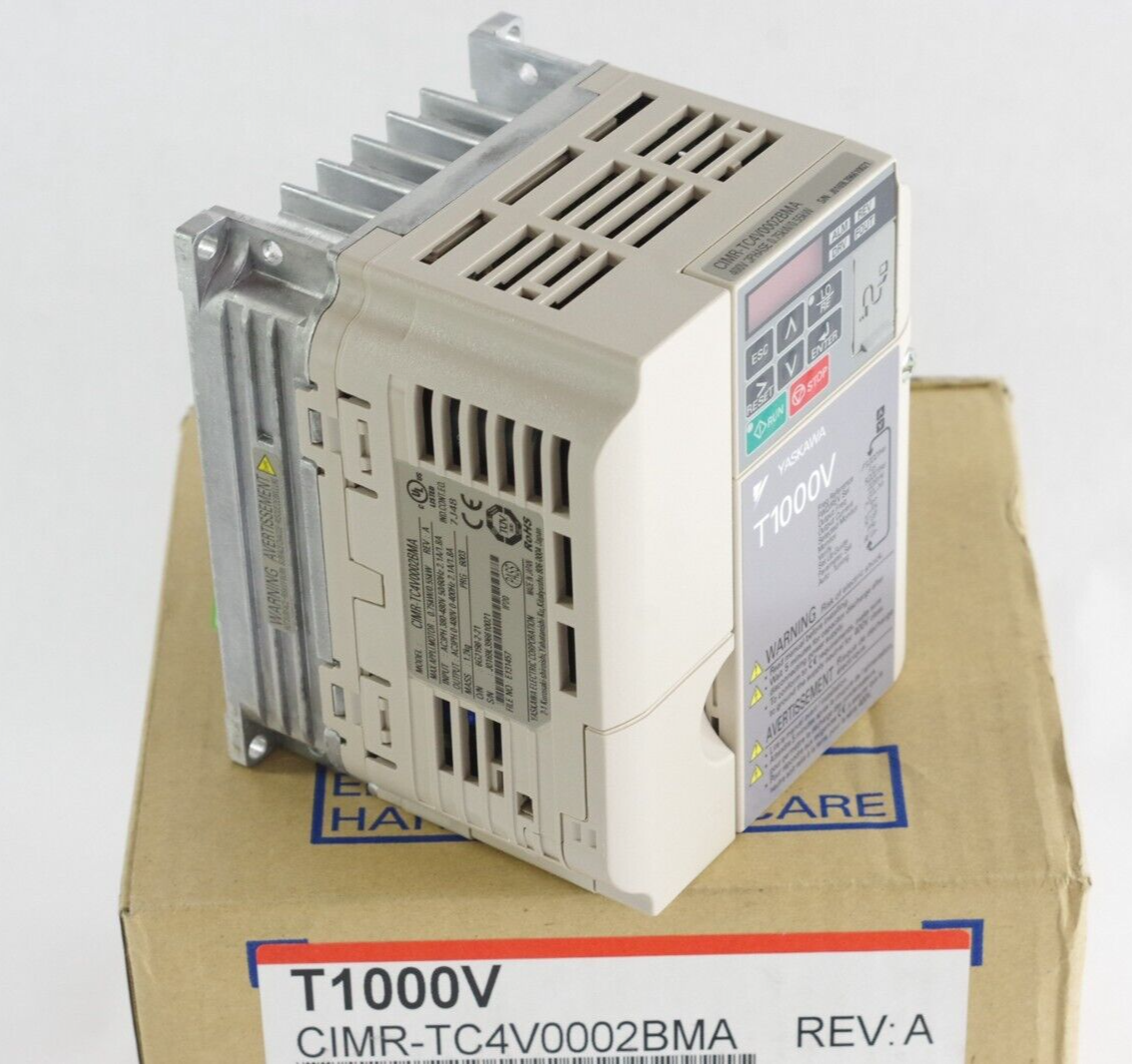 Yaskawa V1000 CIMR-TC4V0002BMA Rev A AC Drive 380-480Vac 2.1/1.8A 0.75kW 3-Phase
