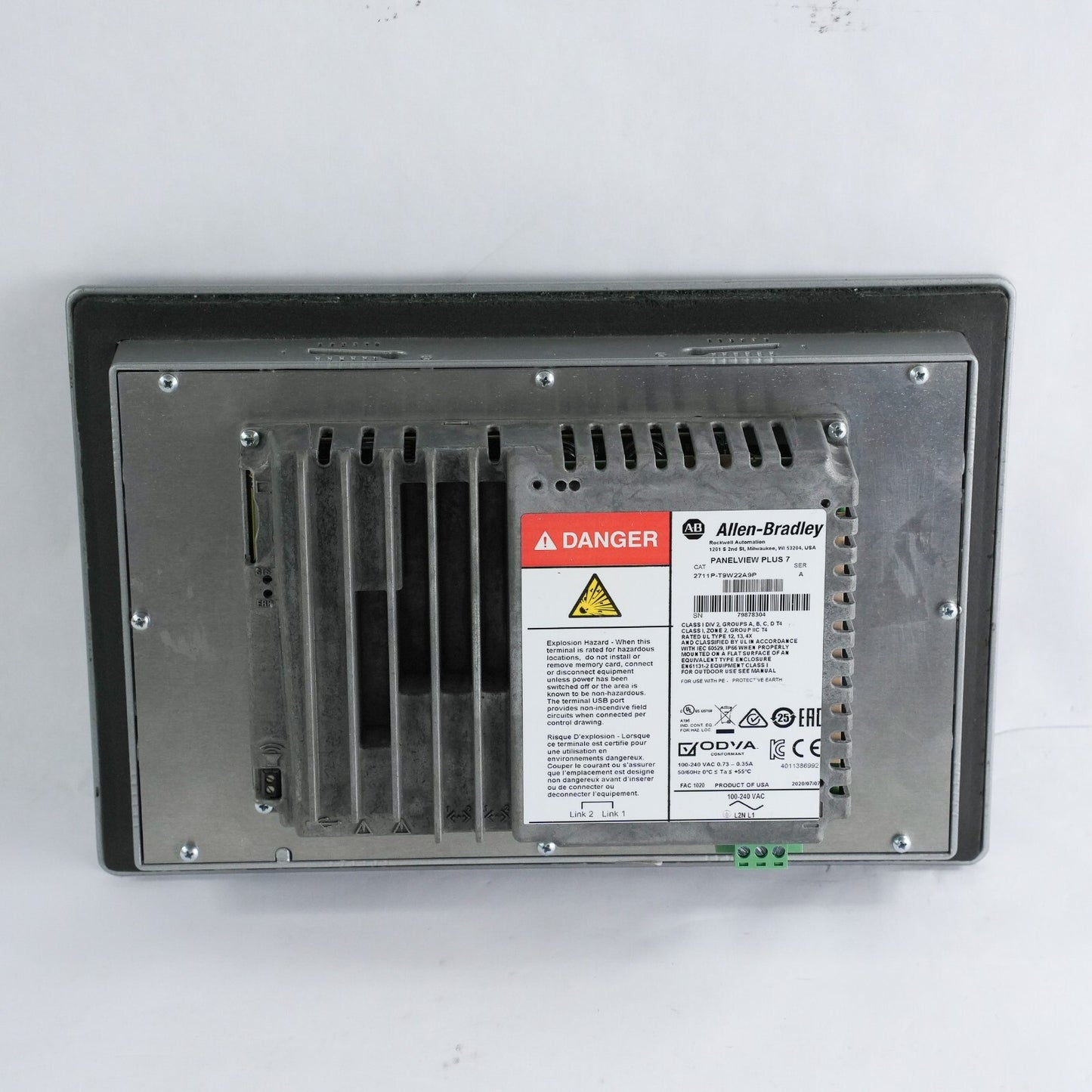Allen Bradley 2711P-T9W22A9P /A PanelView Plus 7 Color Touch 9" 100-240V