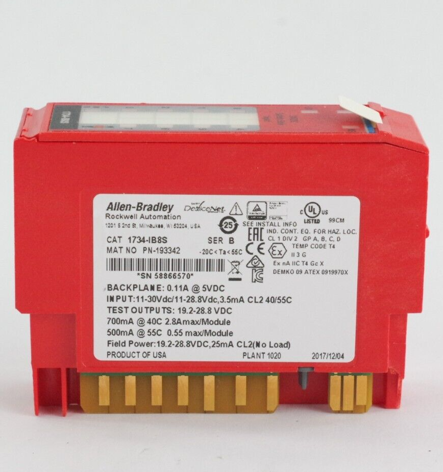 Allen Bradley 1734-IB8S Ser B Digital Channel Input Safety Module