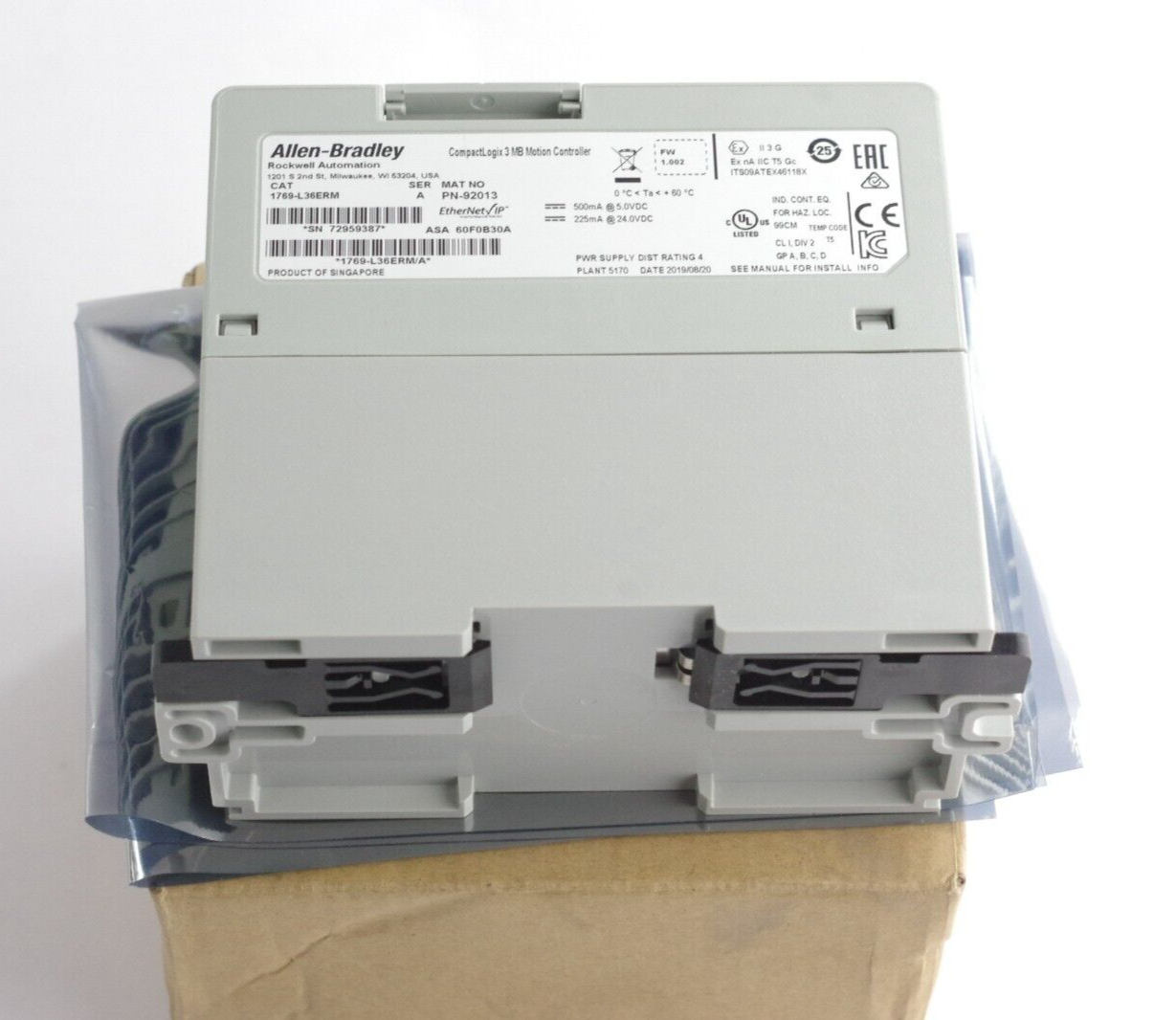 Allen Bradley 1769-L36ERM Series A CompactLogix 3MB Motion Controller