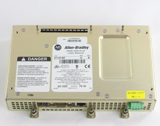 Allen Bradley 2711P-RP Ser A Rev B PanelView Plus Touchscreen Logic Module