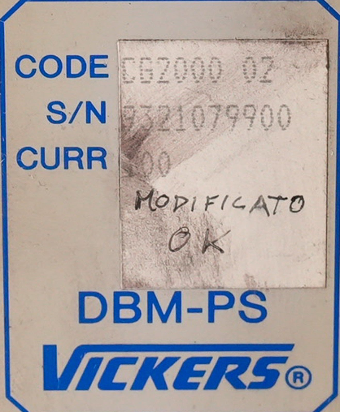 Vickers DBM-PS CG2000 02 Servo Drive Power Supply DBMPS - For Parts