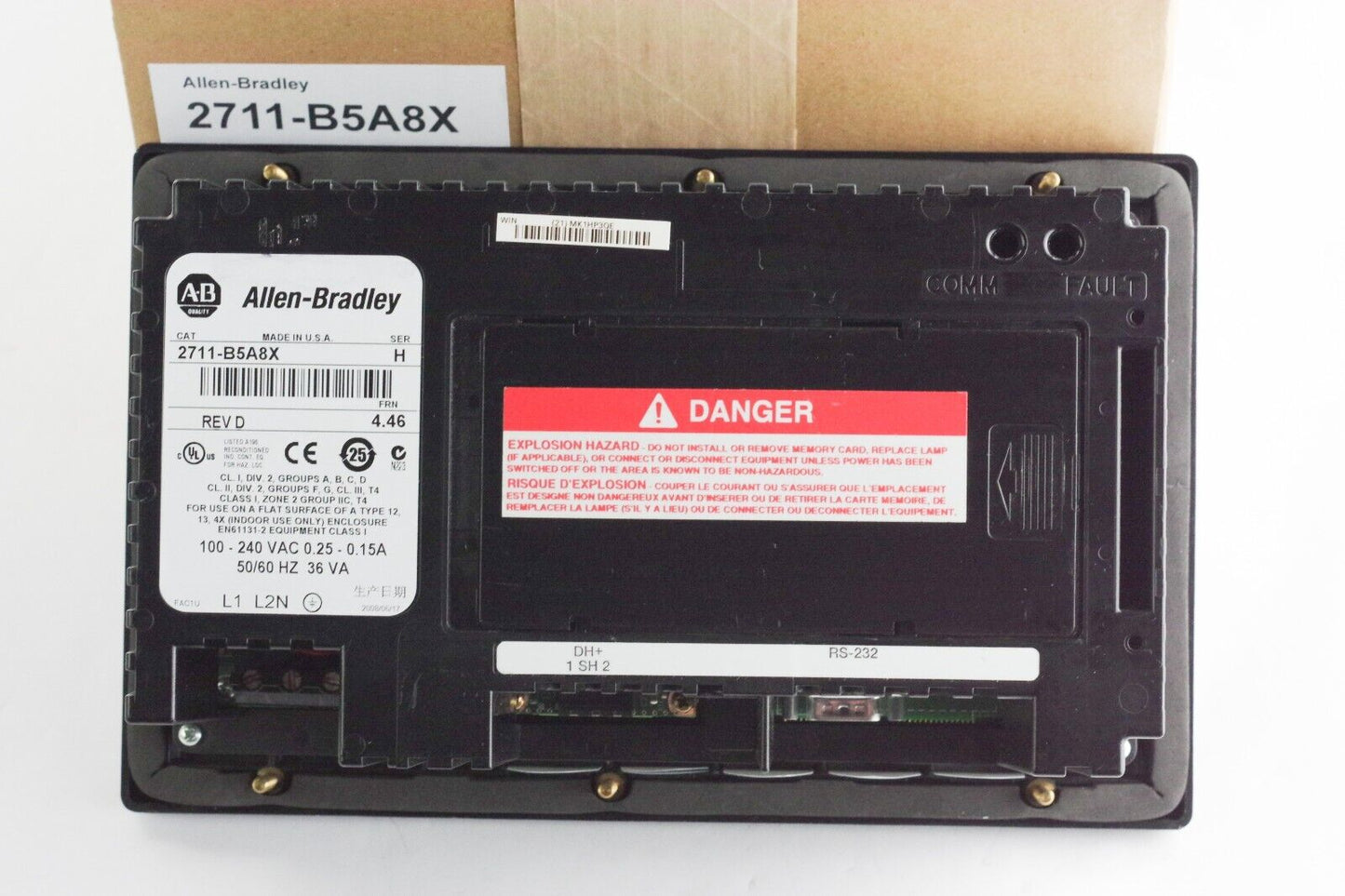 Allen Bradley 2711-B5A8X Ser H Rev D FRN 4.46 Panelview 550 - Refurbished