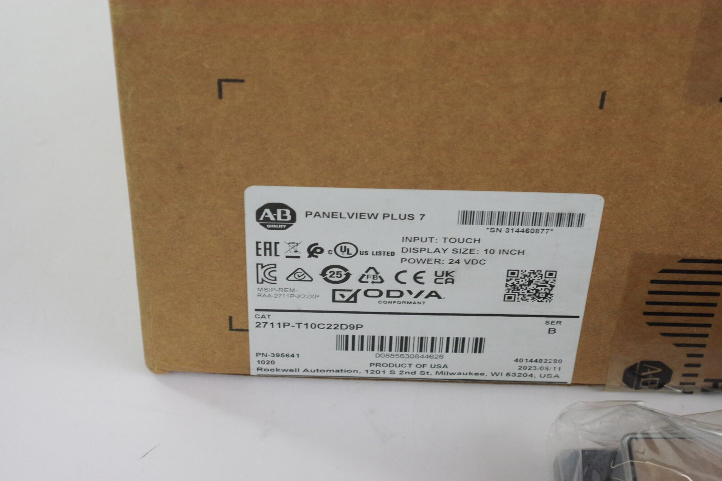 2023 Allen Bradley 2711P-T10C22D9P Ser B Panelview Plus 7 Panel - Open Box