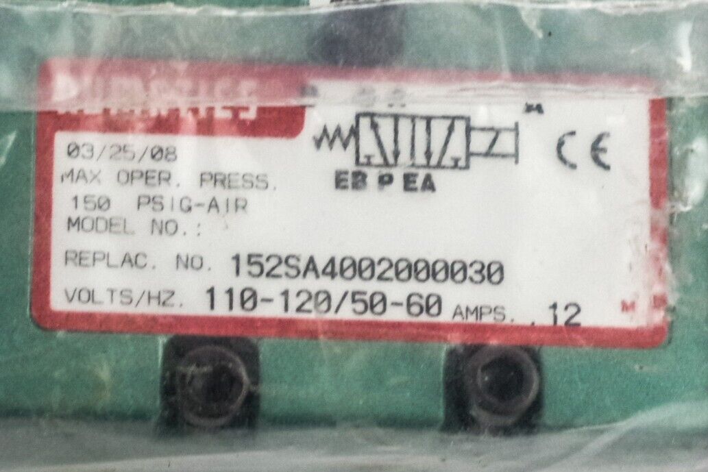 Numatics 228-694B Solenoid Valve 120V 60HZ 2 Position On Single 152SA4002000030