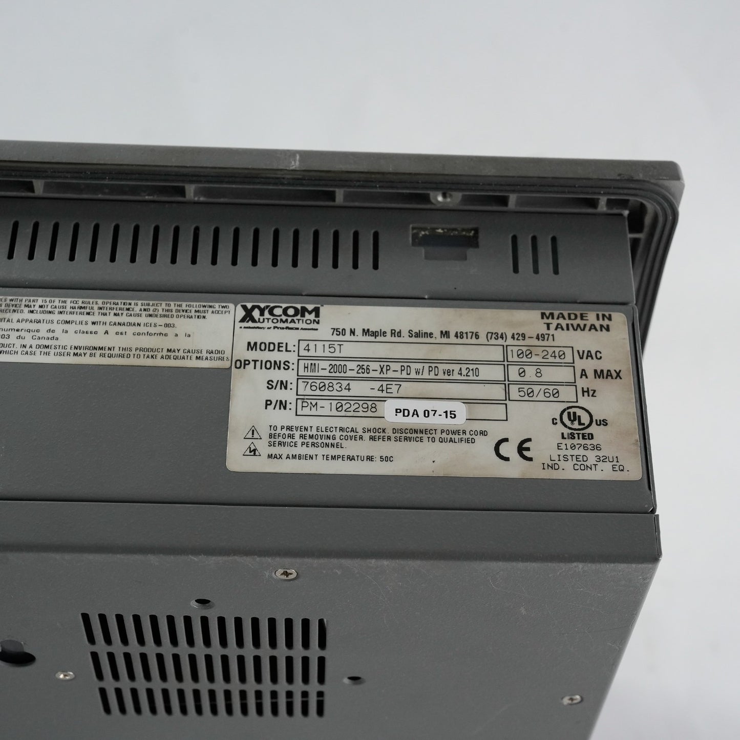 XYCOM Automation 4115T Operator Interface Panel Proface PM-102298 - For Parts