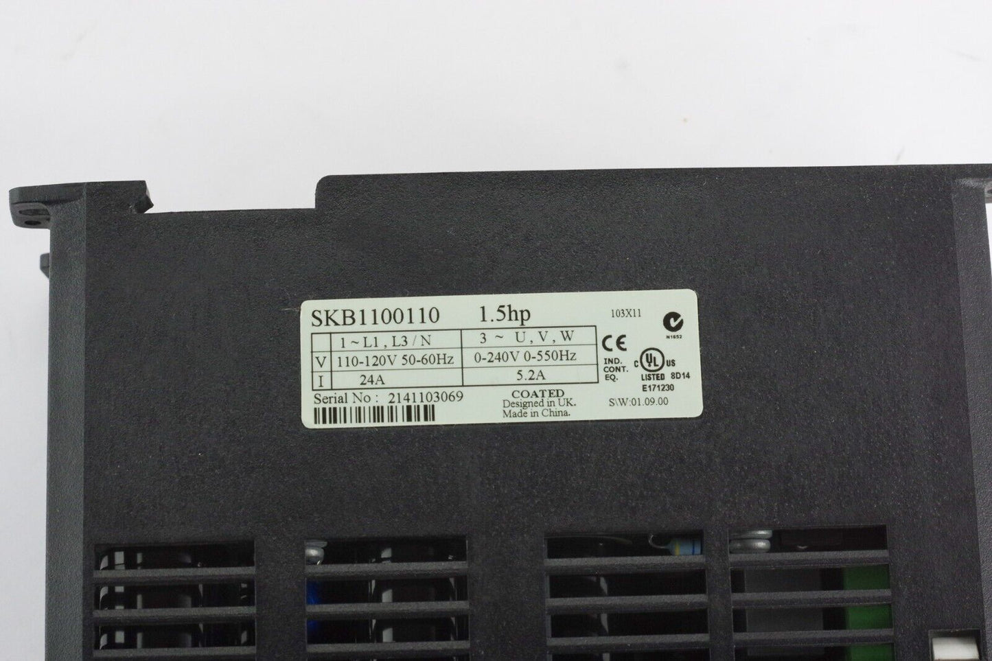 Emerson SKB1100110 Commander HSK 1.5Hp 0-240V 0-550Hz Inverter Drive