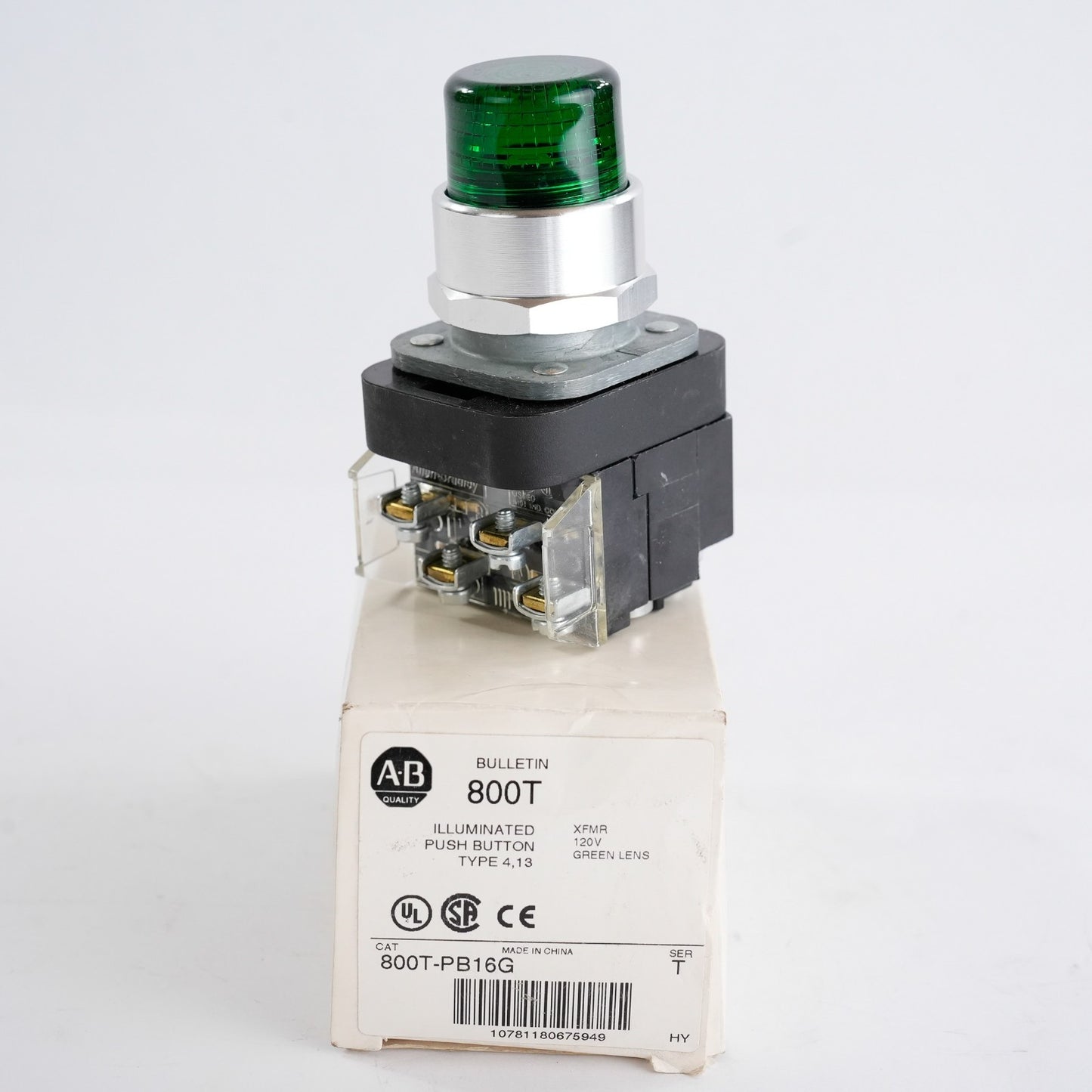Allen Bradley 800T-PB16G /T Green Push Button 800TPB16G - Open Box