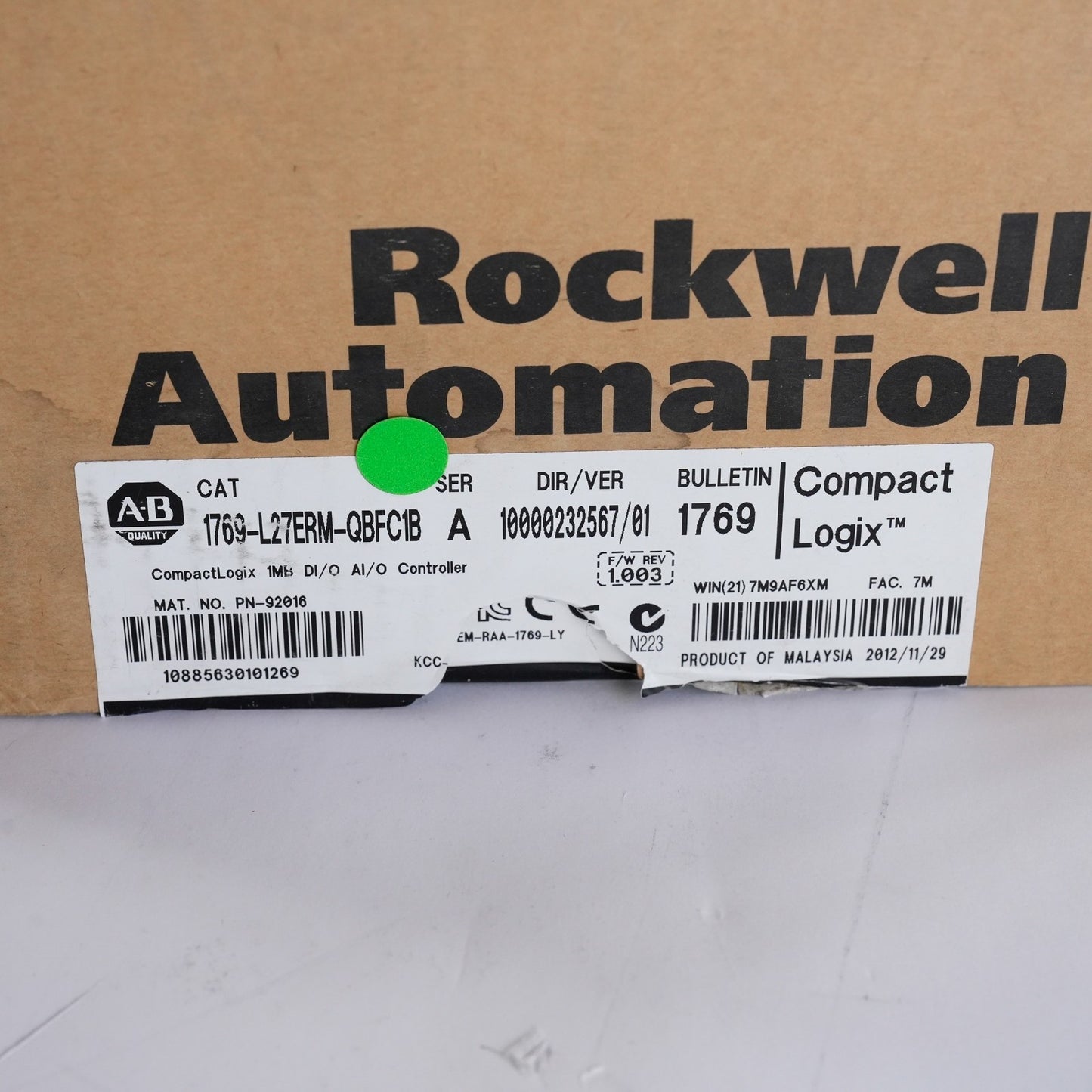 Allen Bradley 1769-L27ERM-QBFC1B /A CompactLogix 5370 Processor - Open Box